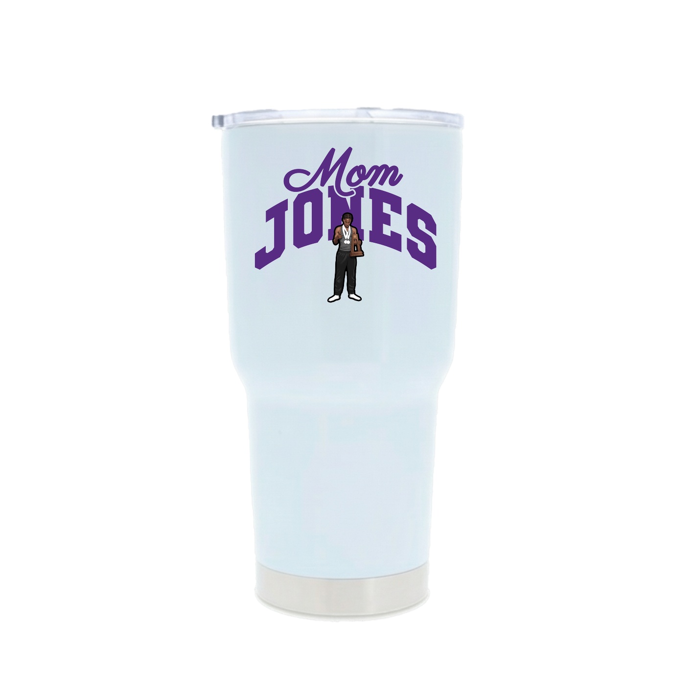 30oz Stainless Steel Tumbler — Mothers Day Arch in White