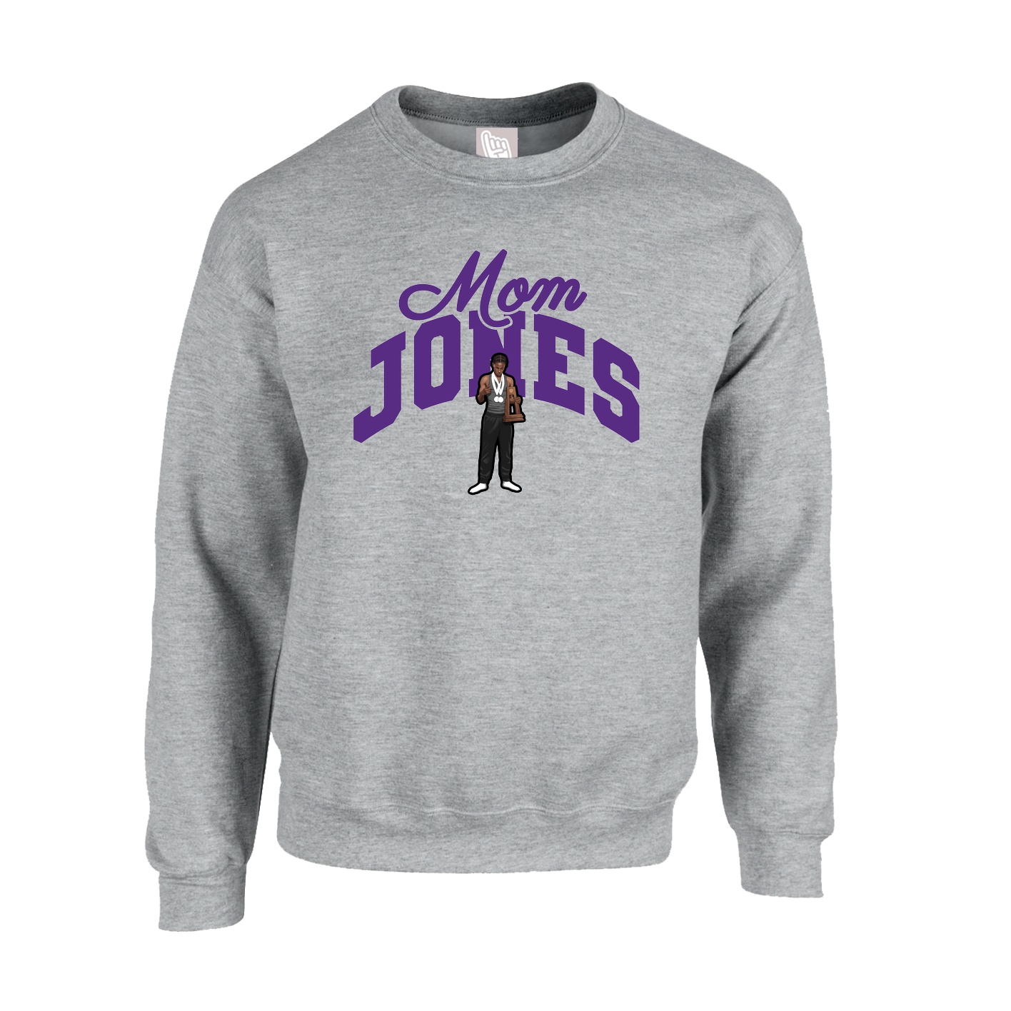 Fleece Crew — Mothers Day Arch in Grey