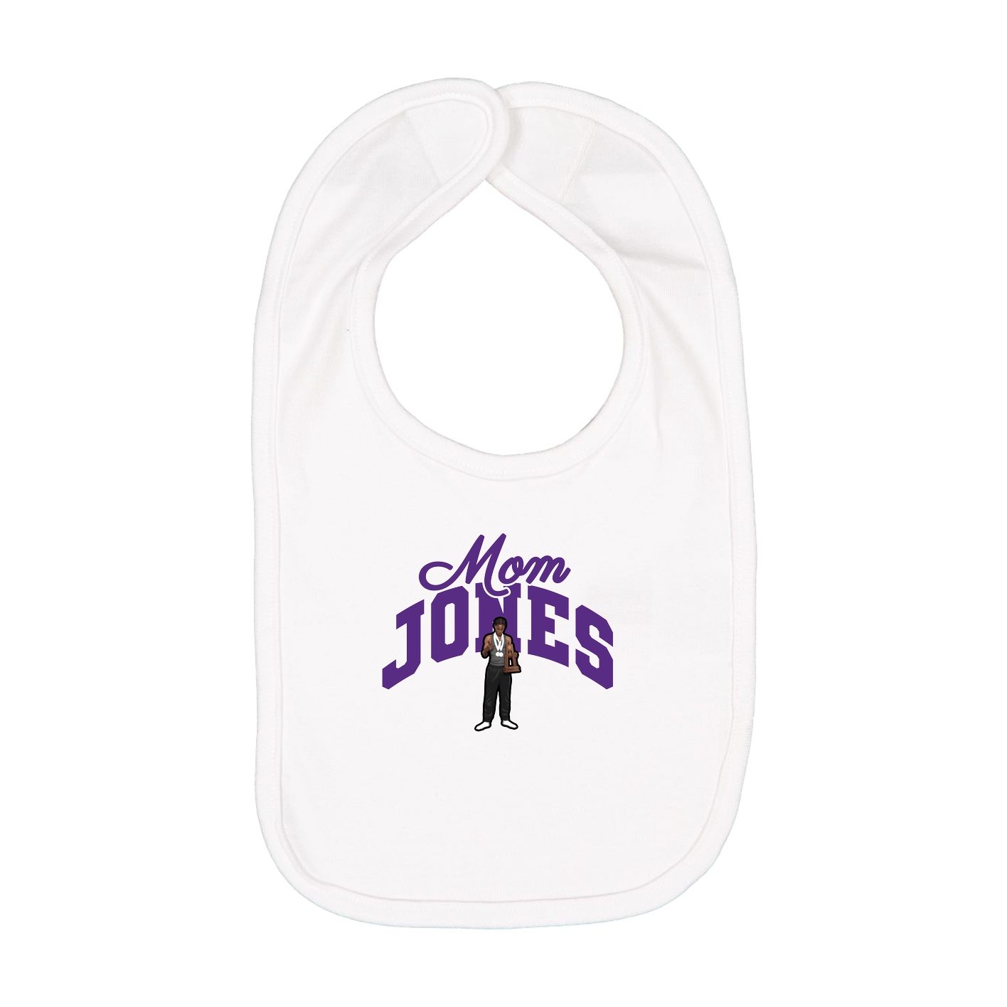 Infant Bib — Mothers Day Arch in White