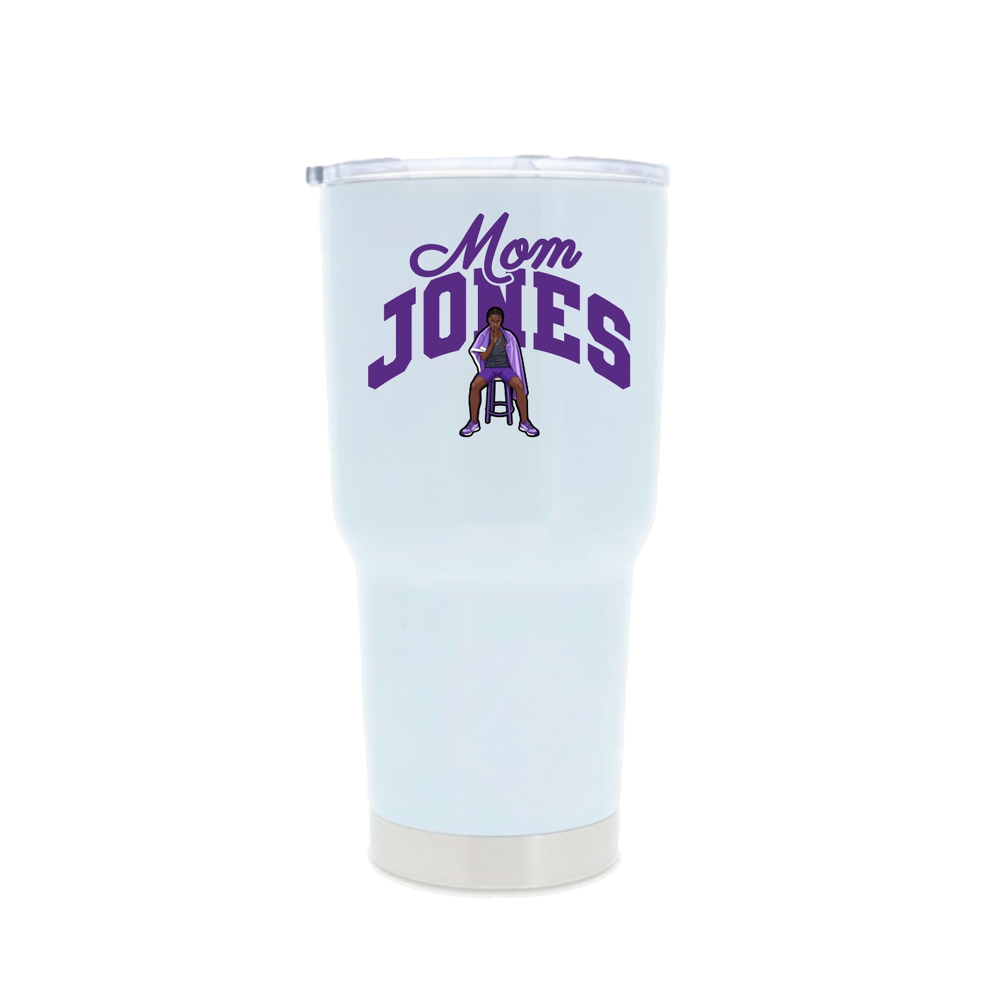 30oz Stainless Steel Tumbler — Mothers Day Arch in White