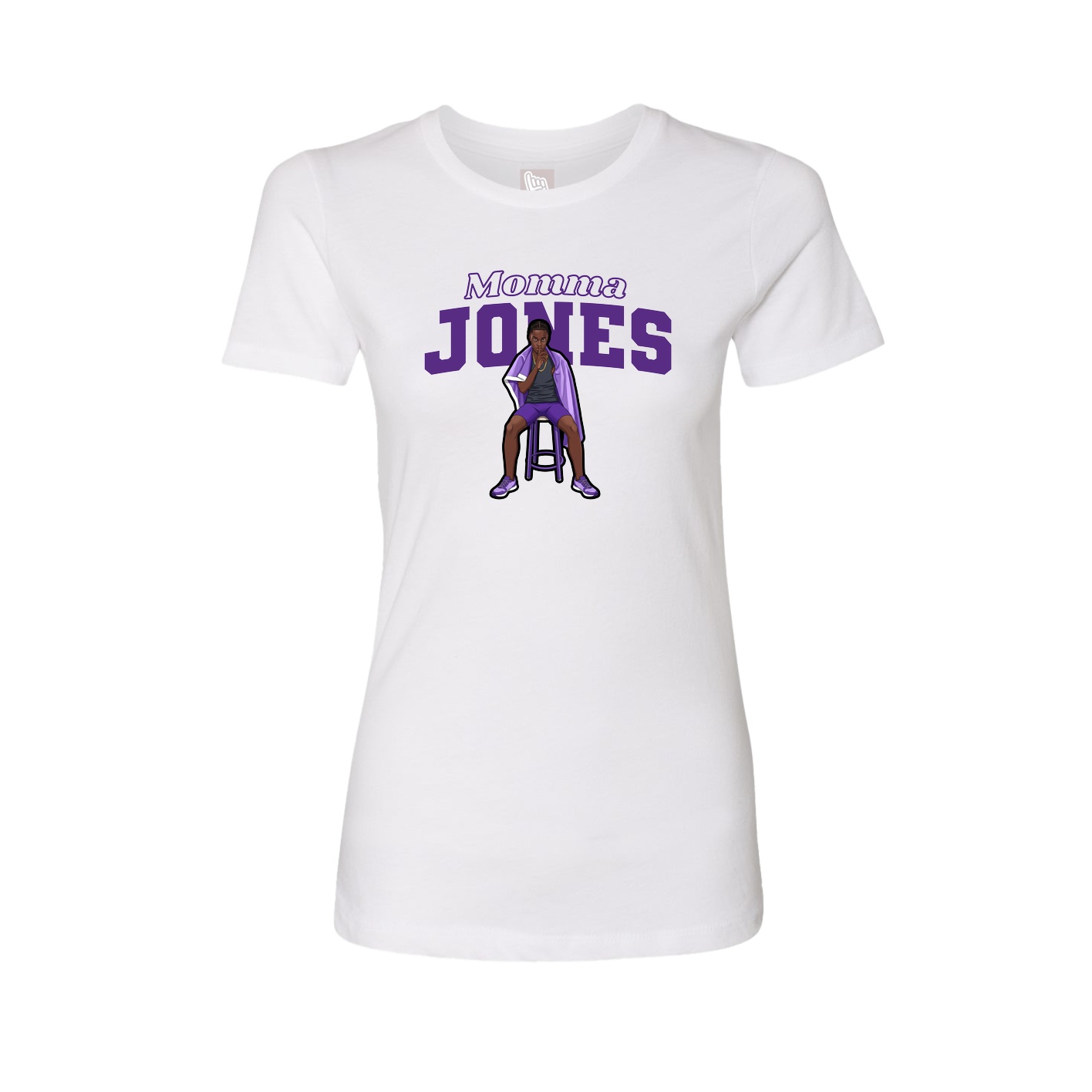 Womens Tee — Mothers Day Block in White