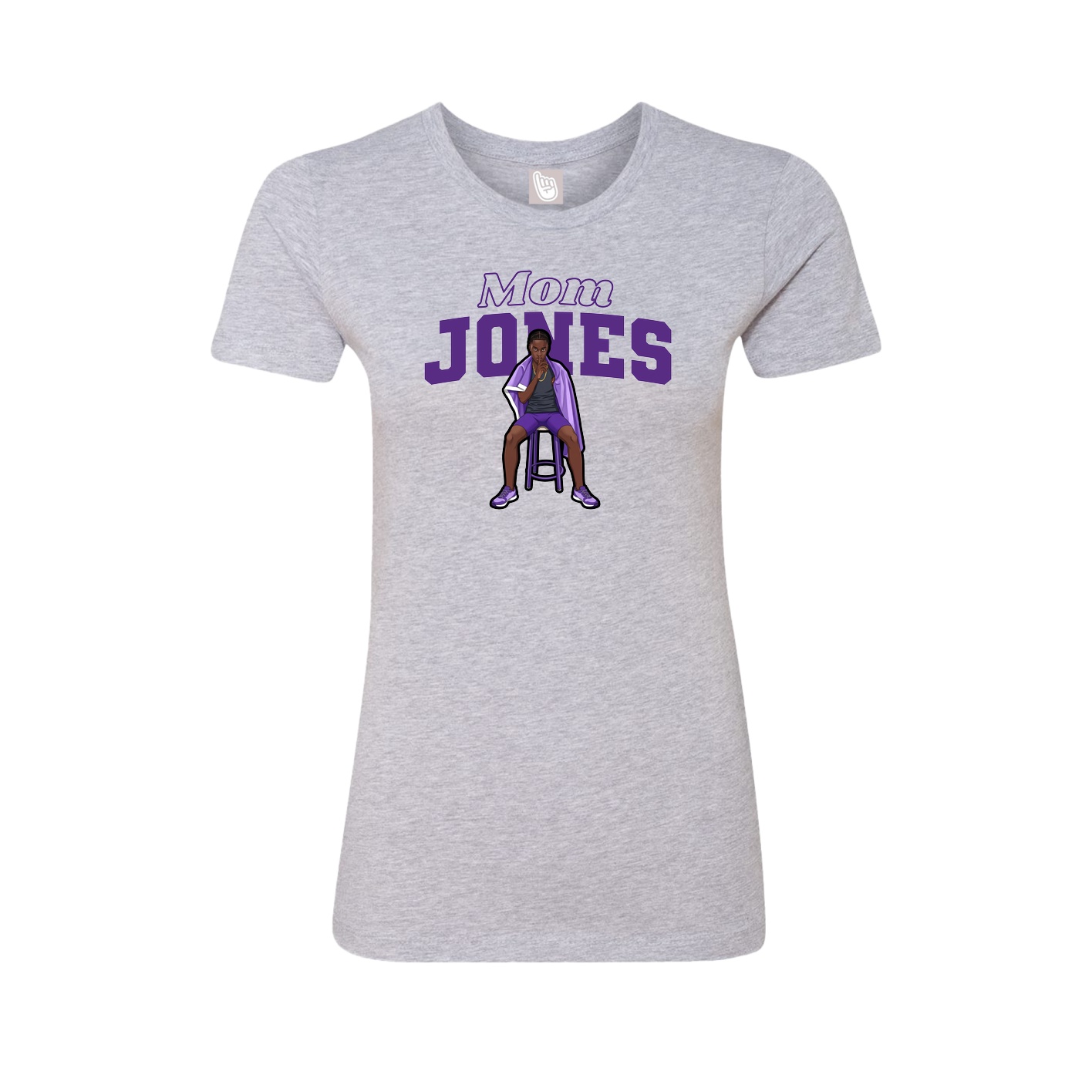 Womens Tee — Mothers Day Block in Grey