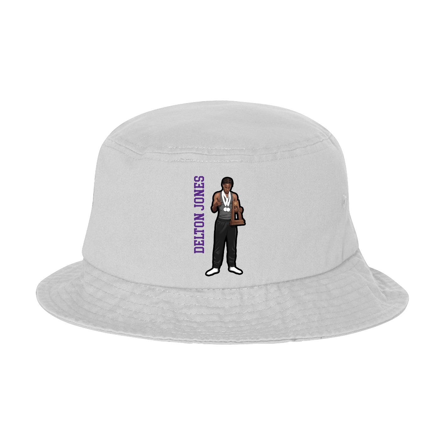 Bucket Cap — Name Vertical in White