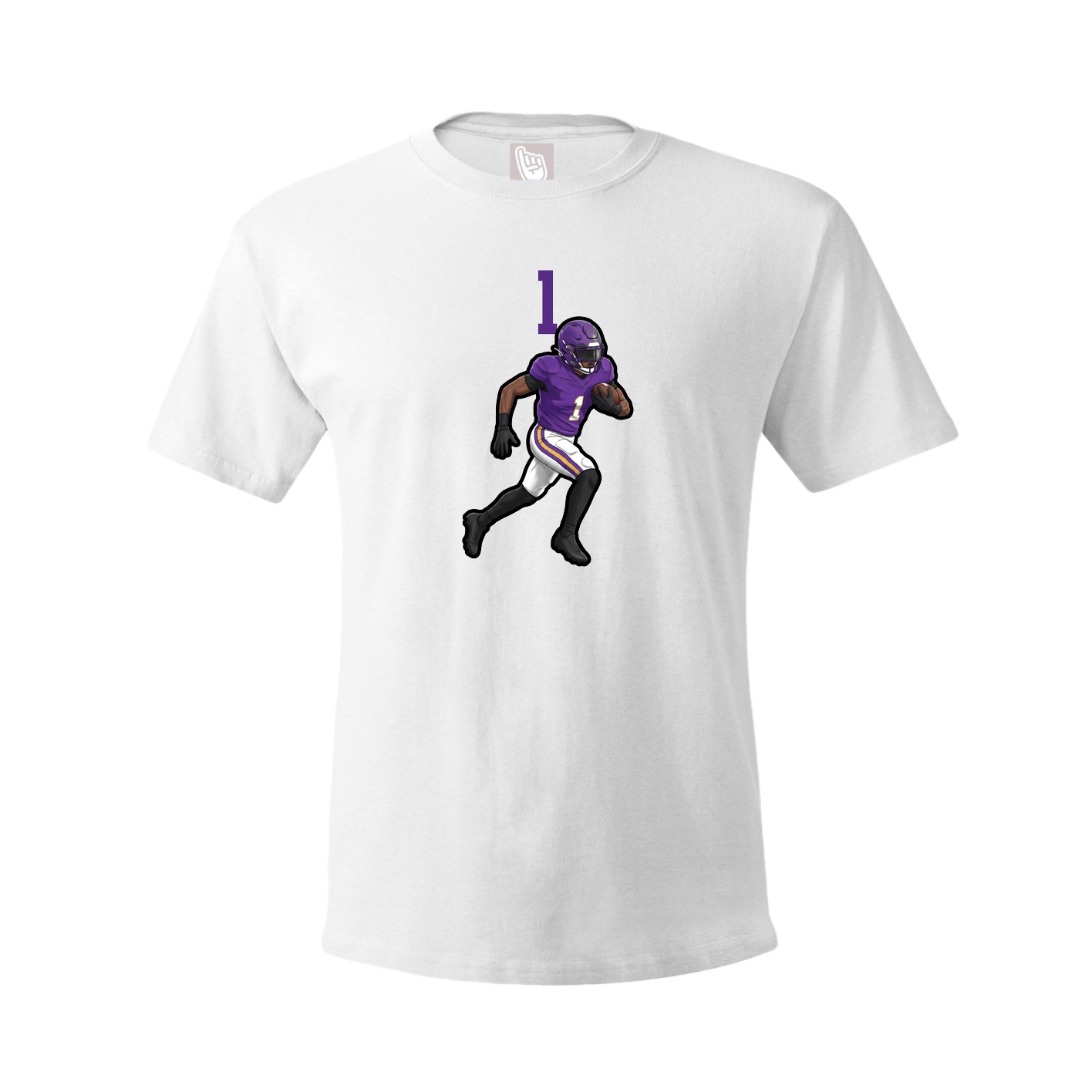 Youth Tee — Number Top in White