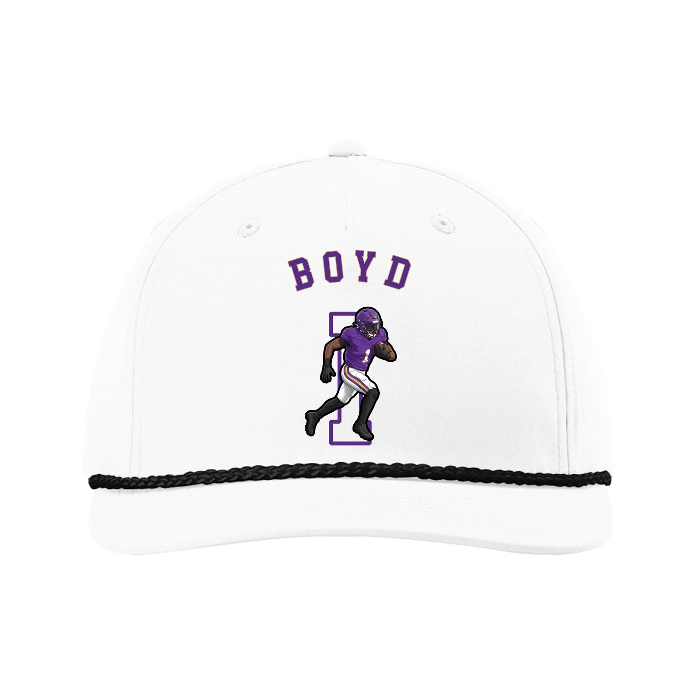 Five-Panel Classic Rope Cap — Shirsey Arch in White