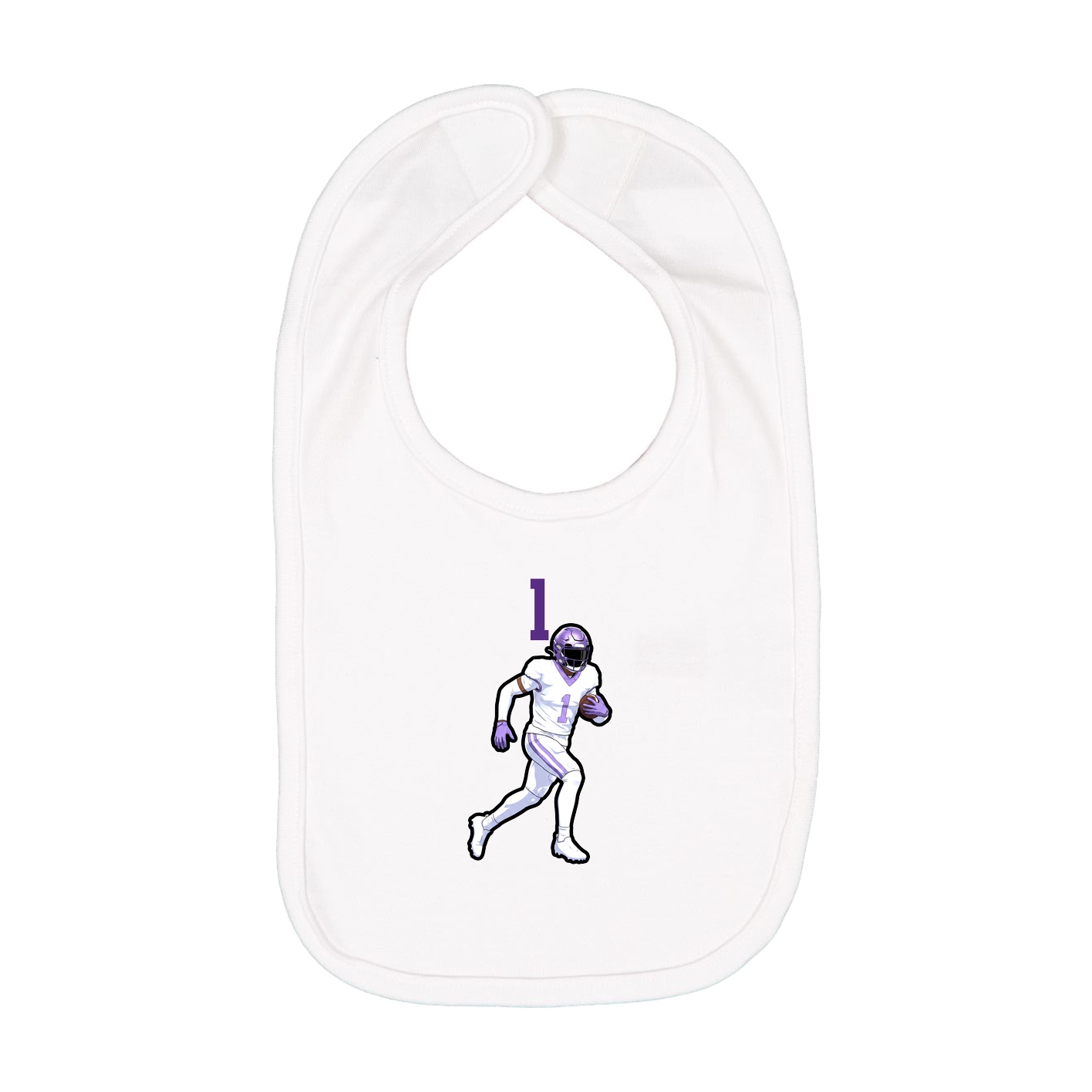 Infant Bib — Number Top in White