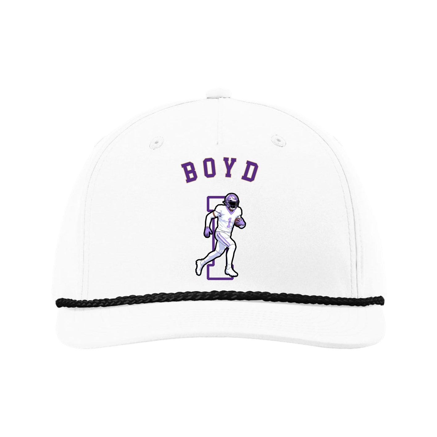 Five-Panel Classic Rope Cap — Shirsey Arch in White