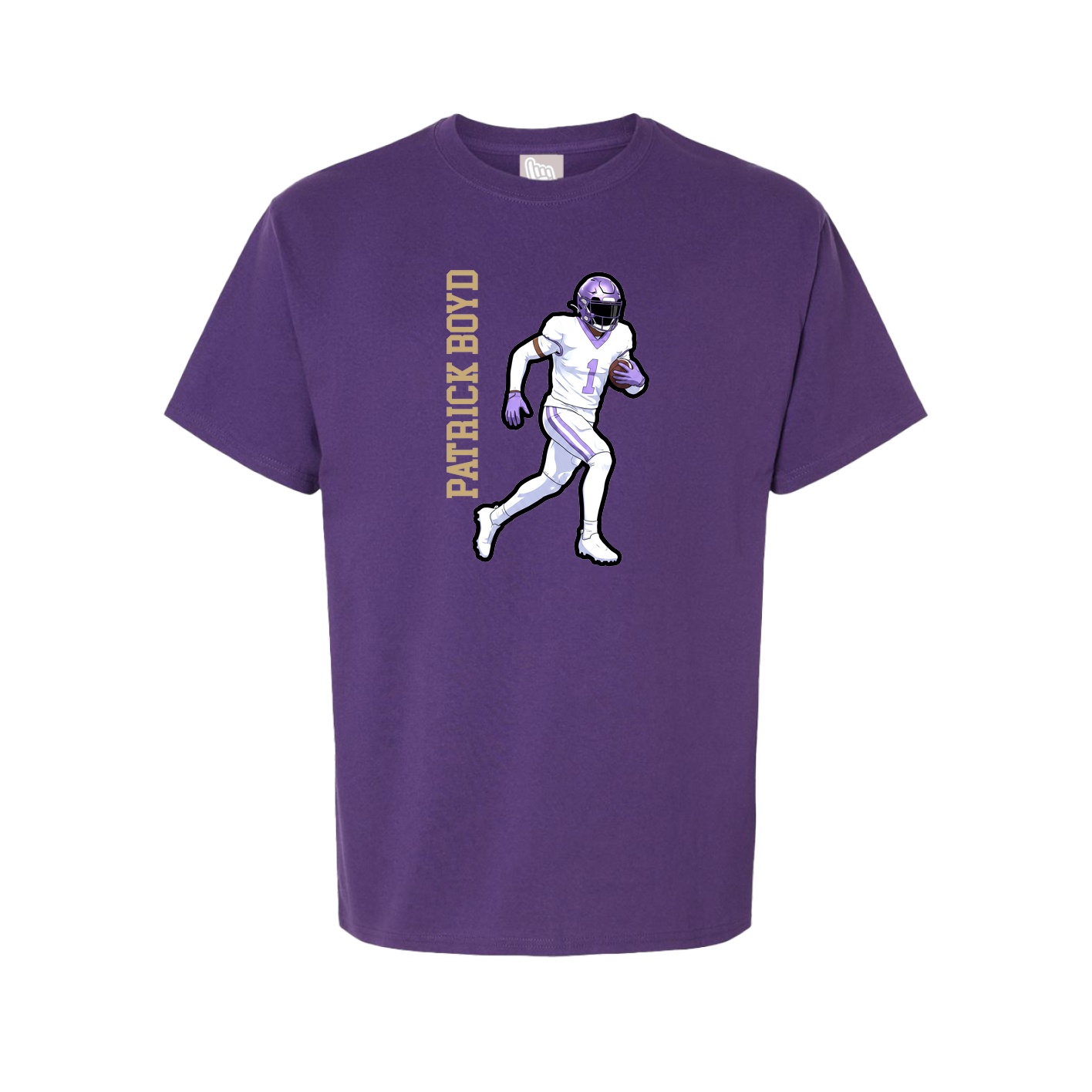 Tee — Name Vertical in Purple
