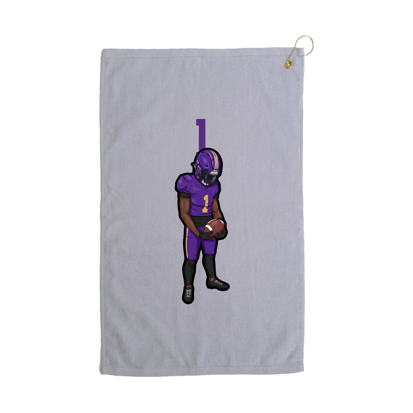 Golf Towel — Number Top in Grey