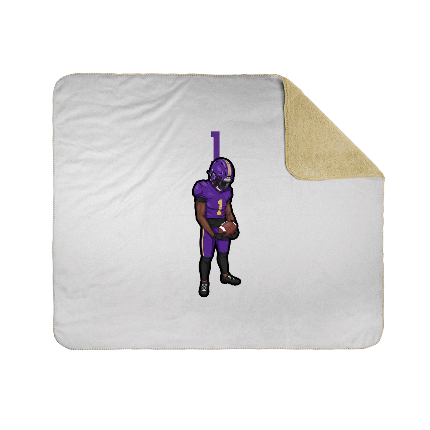 Throw Blanket — Number Top in White