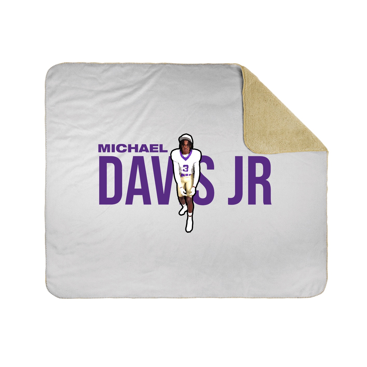 Throw Blanket — Player Name in White