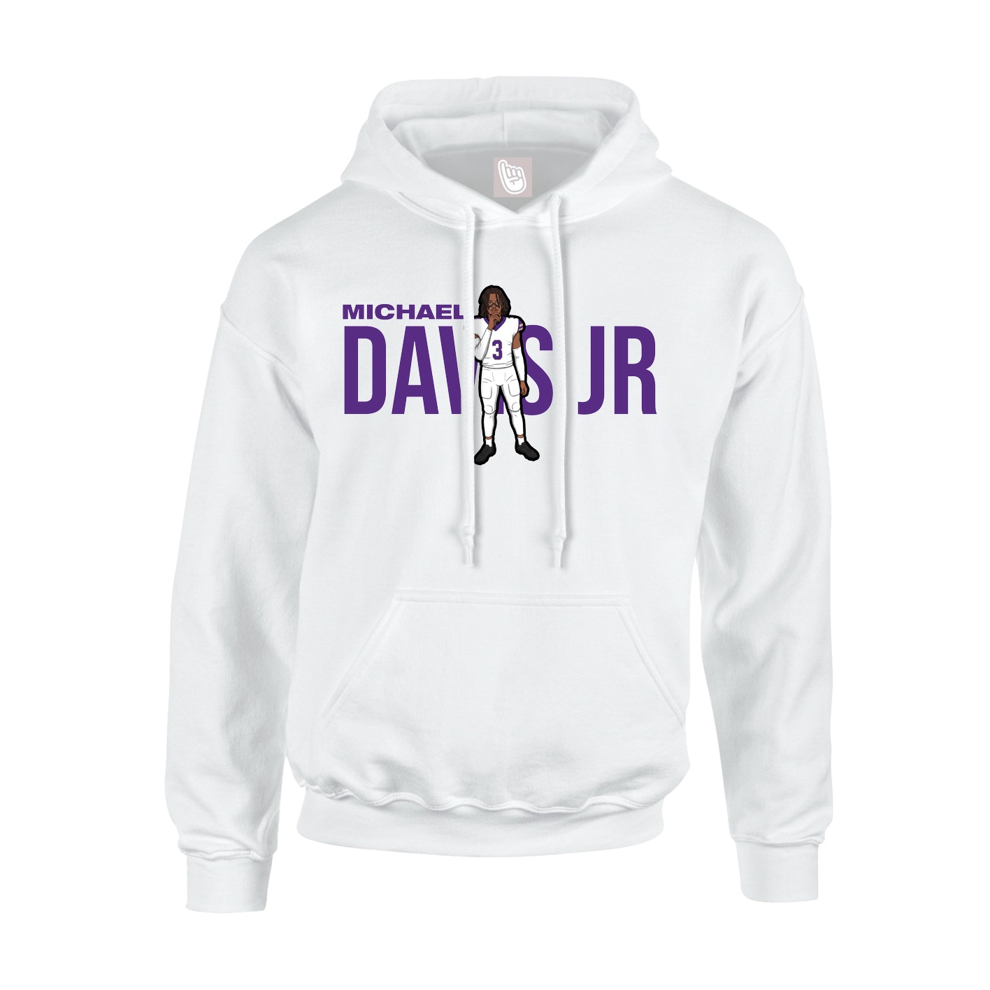 Youth Hoodie — Player Name in White