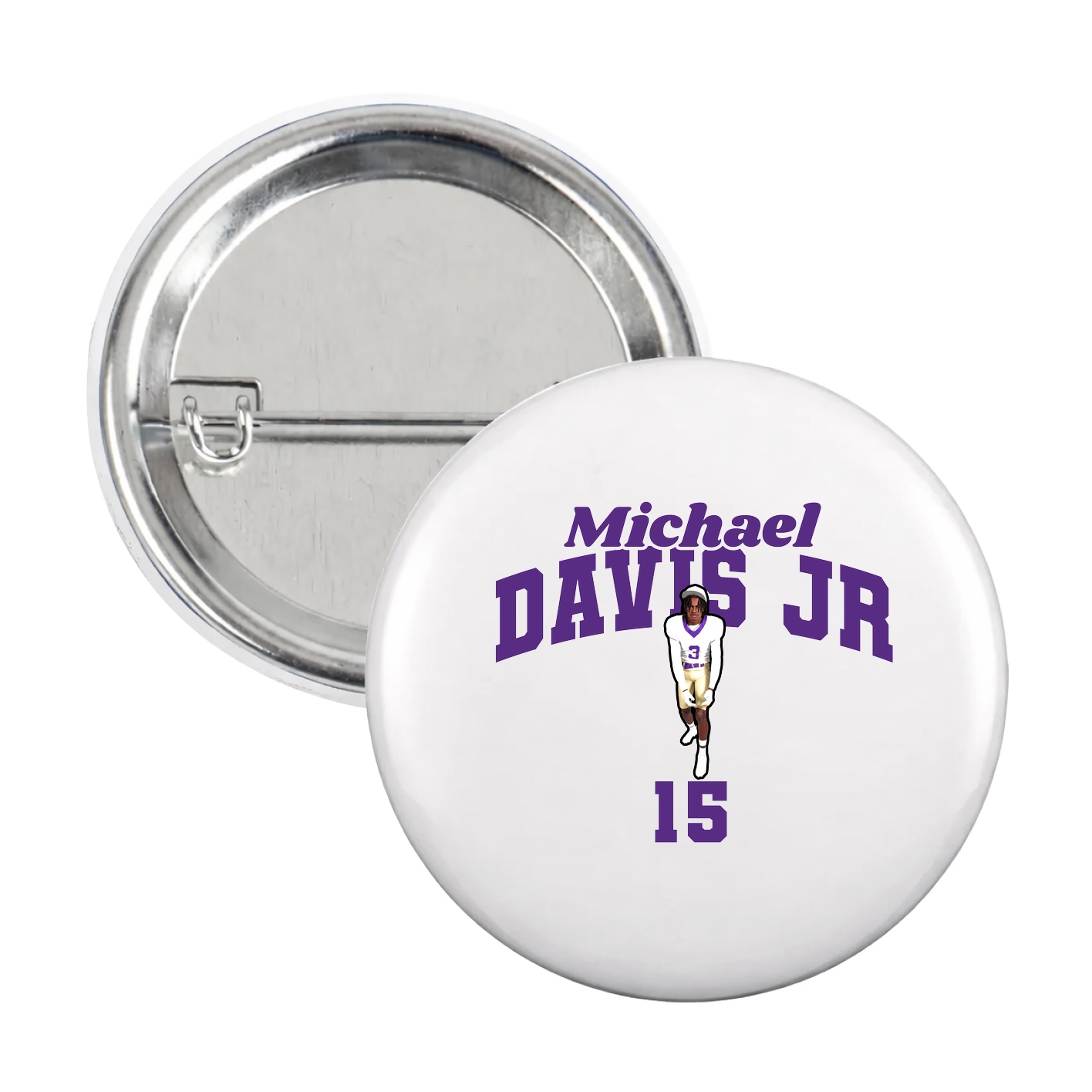 Game Day Button — Signature Arch in White