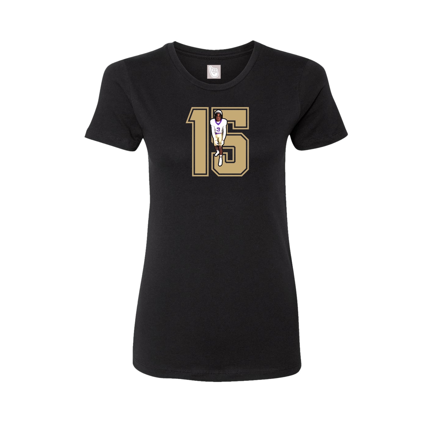 Womens Tee — Number in Black