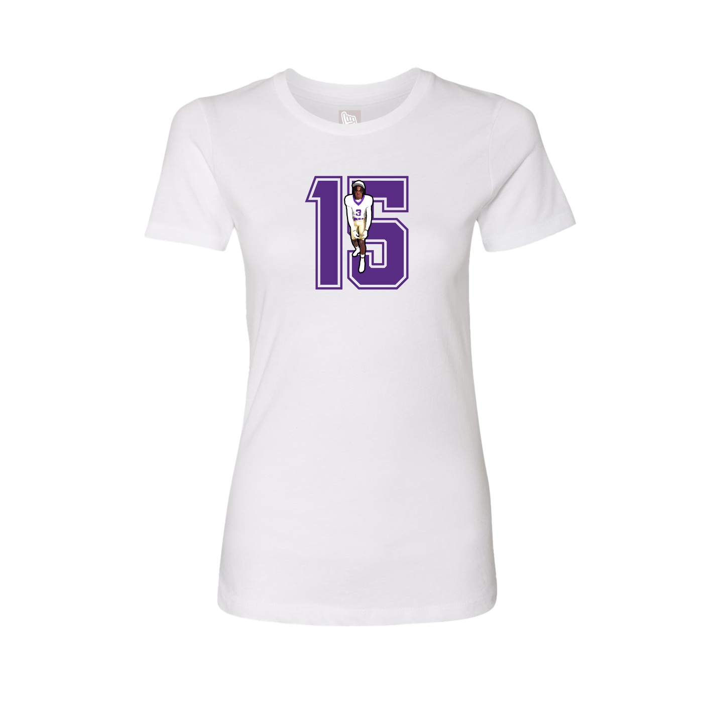 Womens Tee — Number in White