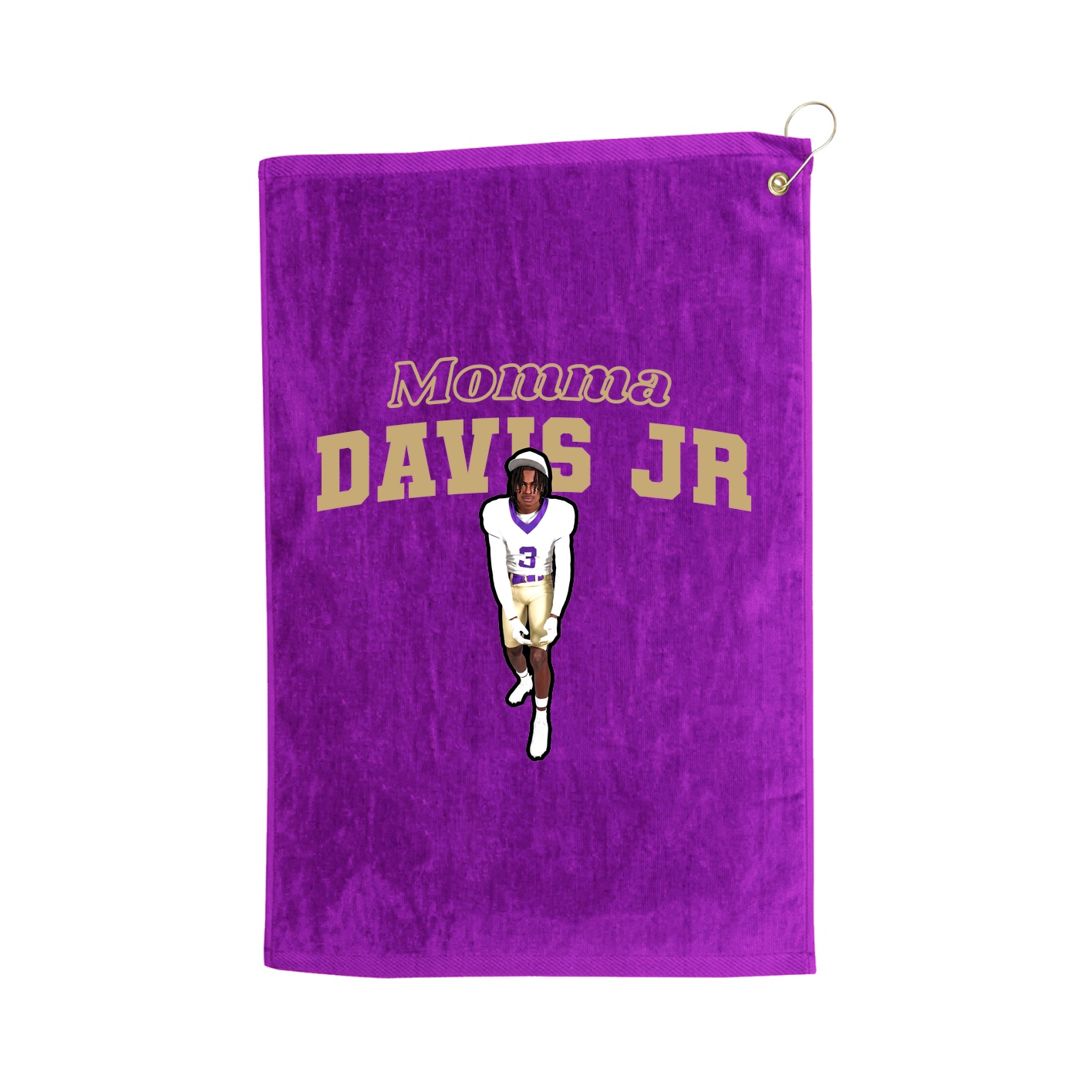 Golf Towel — Mothers Day Block in Purple