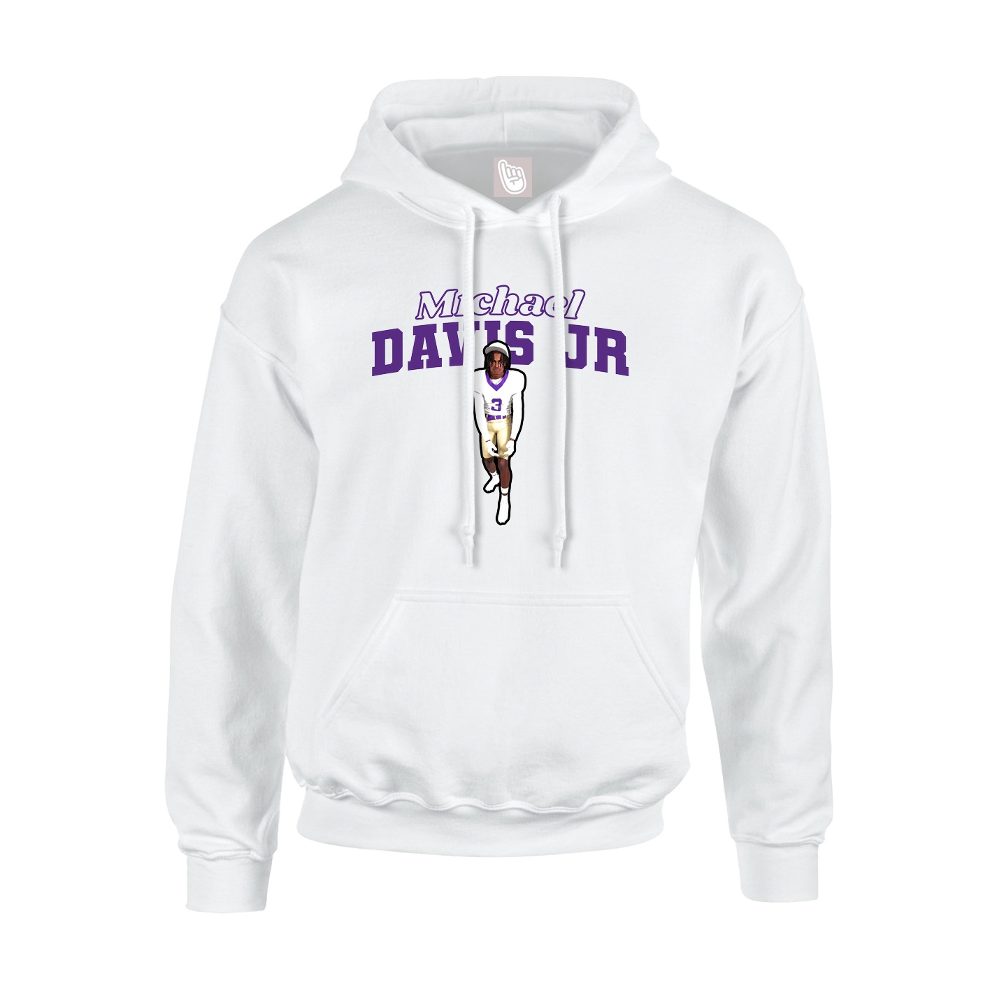 Hoodie — Name Arch in White