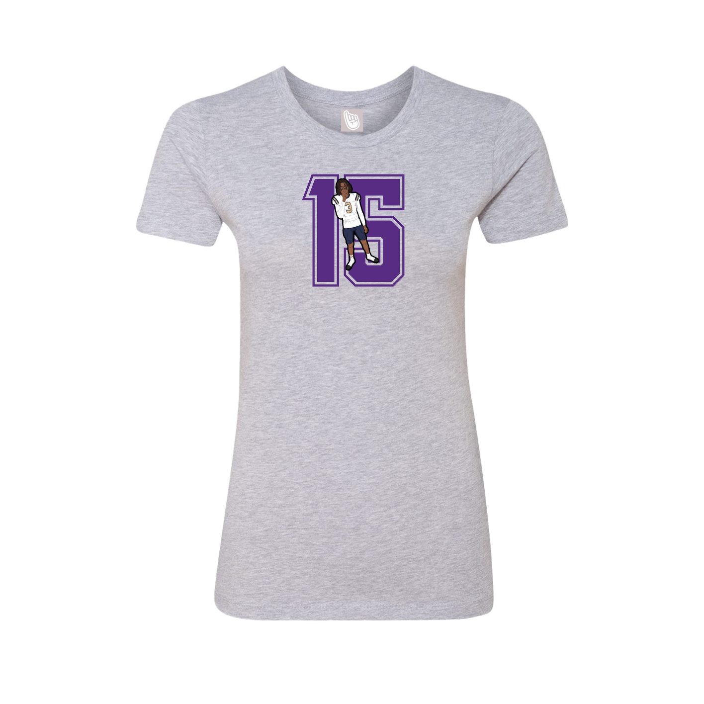 Womens Tee — Number in Grey