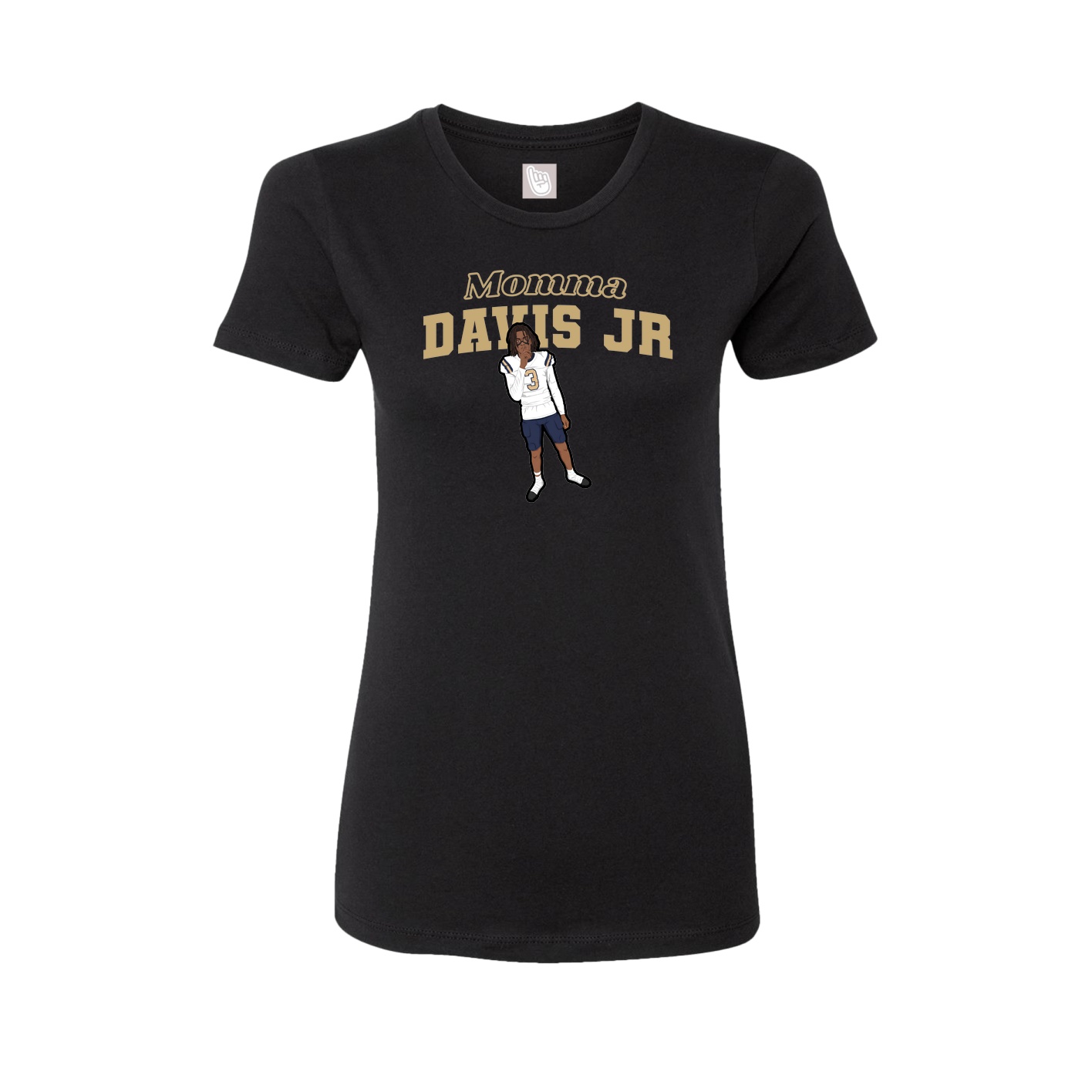 Womens Tee — Mothers Day Block in Black