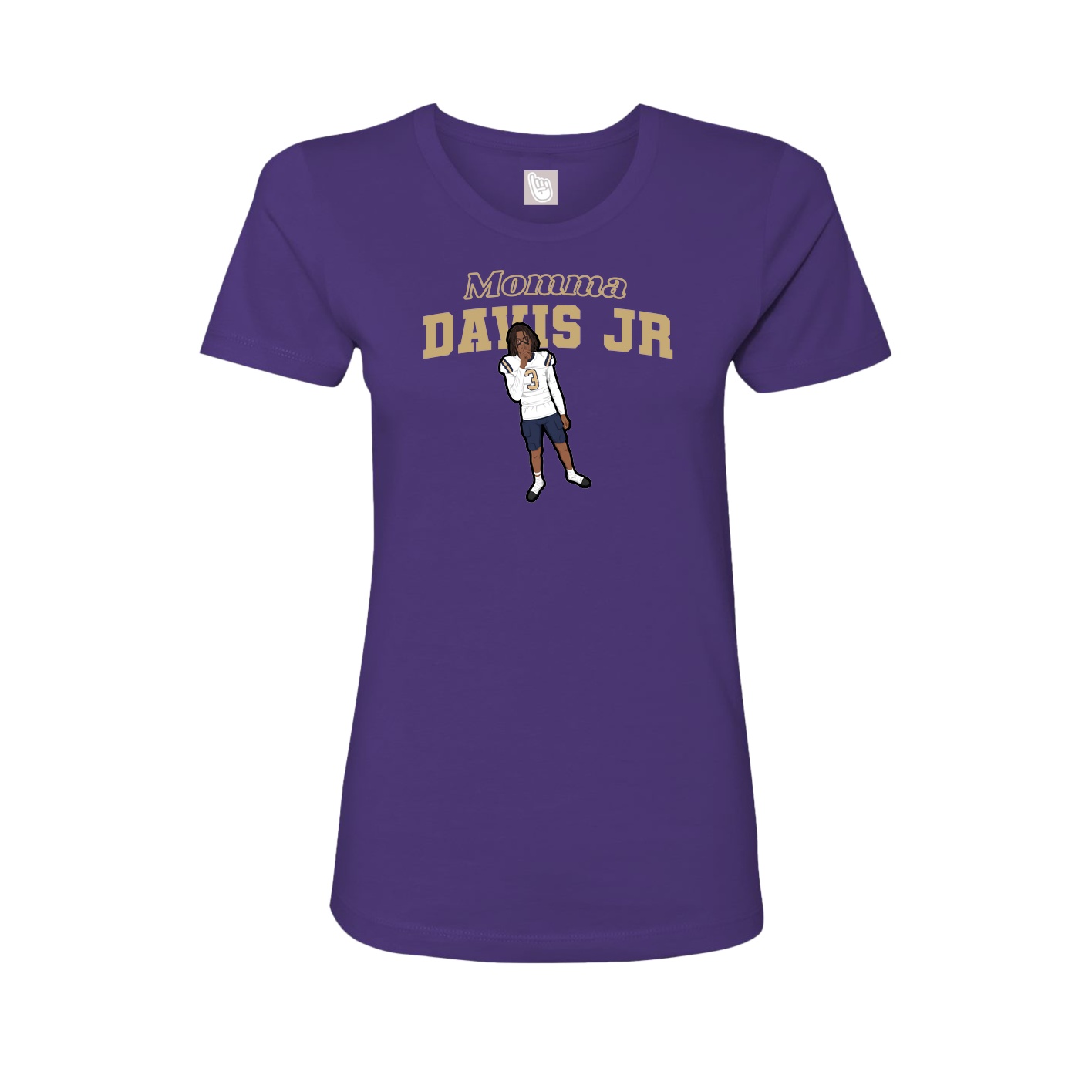 Womens Tee — Mothers Day Block in Purple