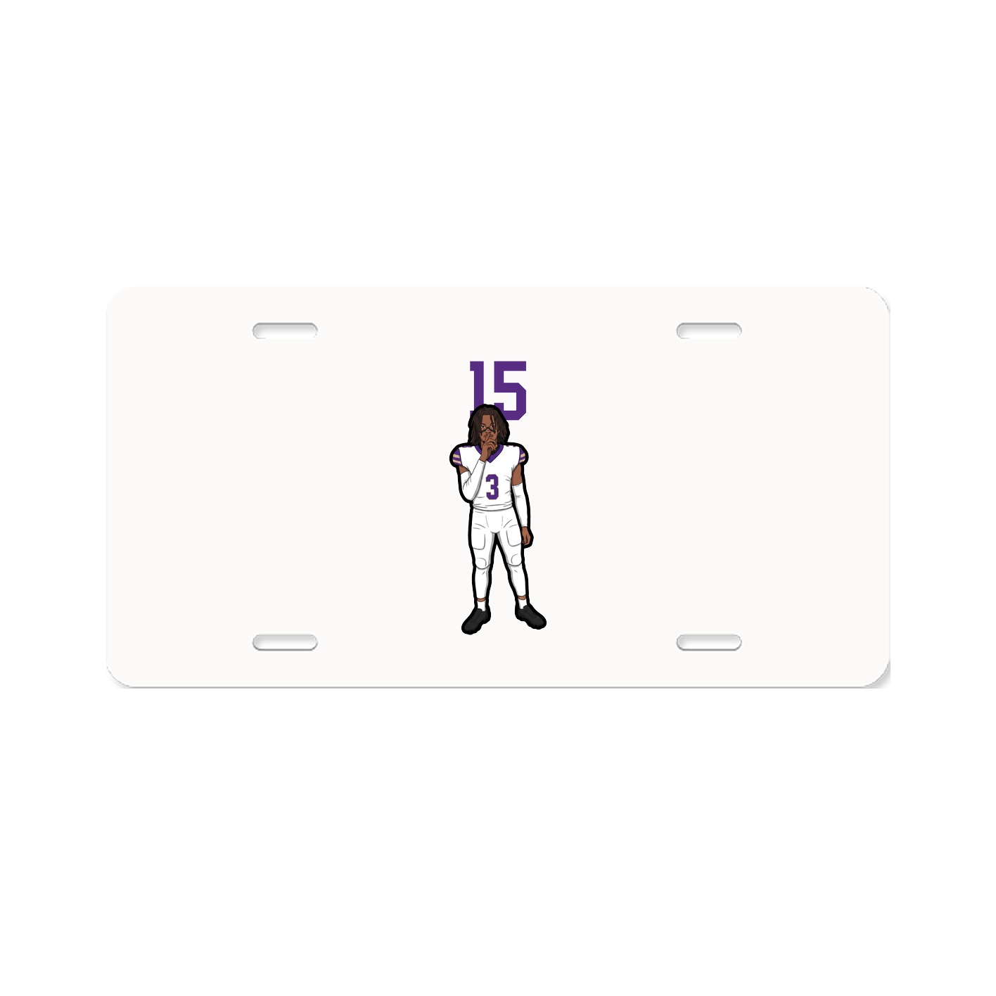 License Plate — Number Top in Classic