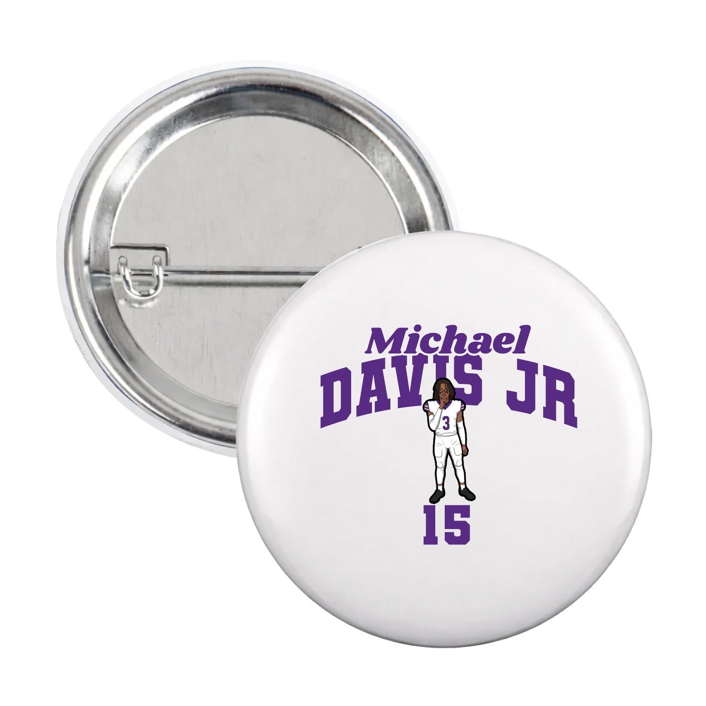 Game Day Button — Signature Arch in White