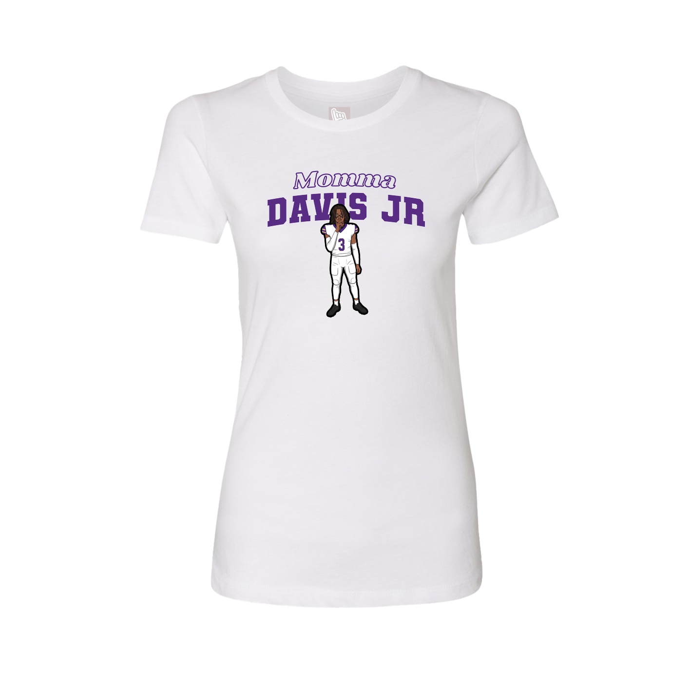 Womens Tee — Mothers Day Block in White
