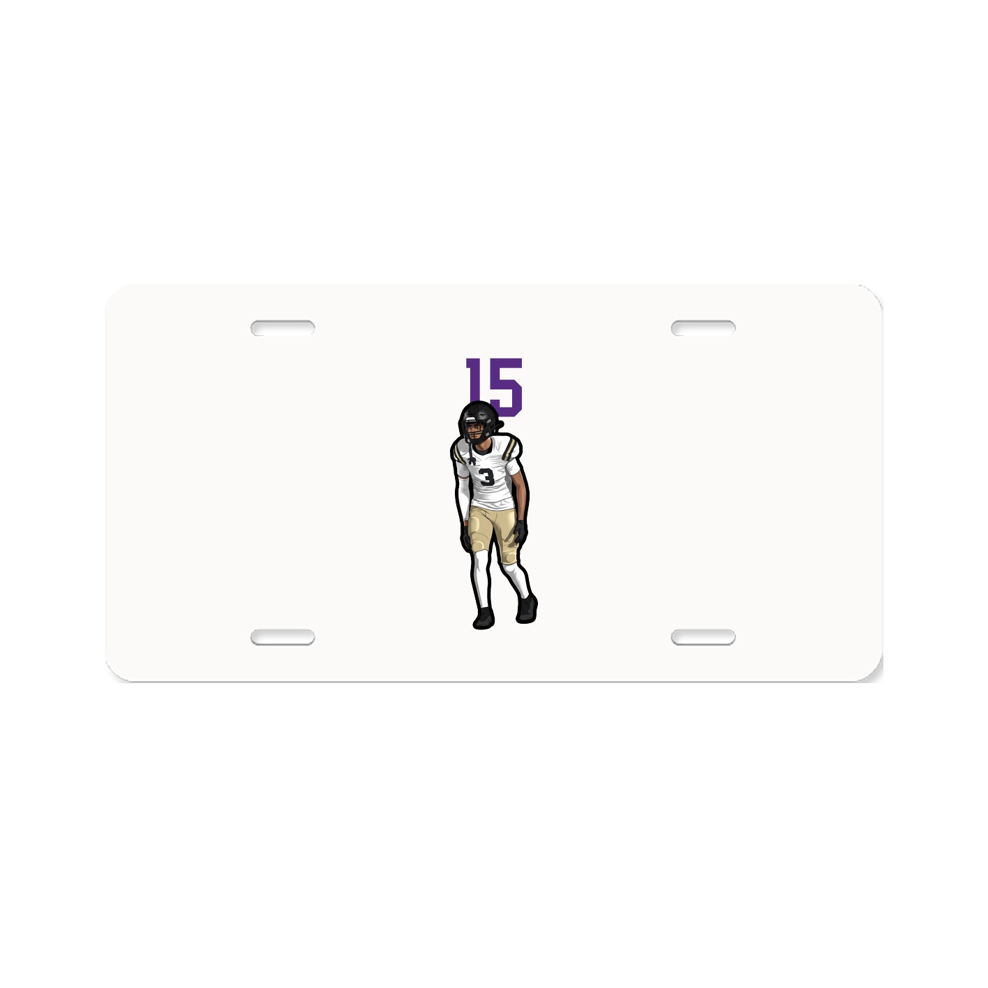 License Plate — Number Top in Classic