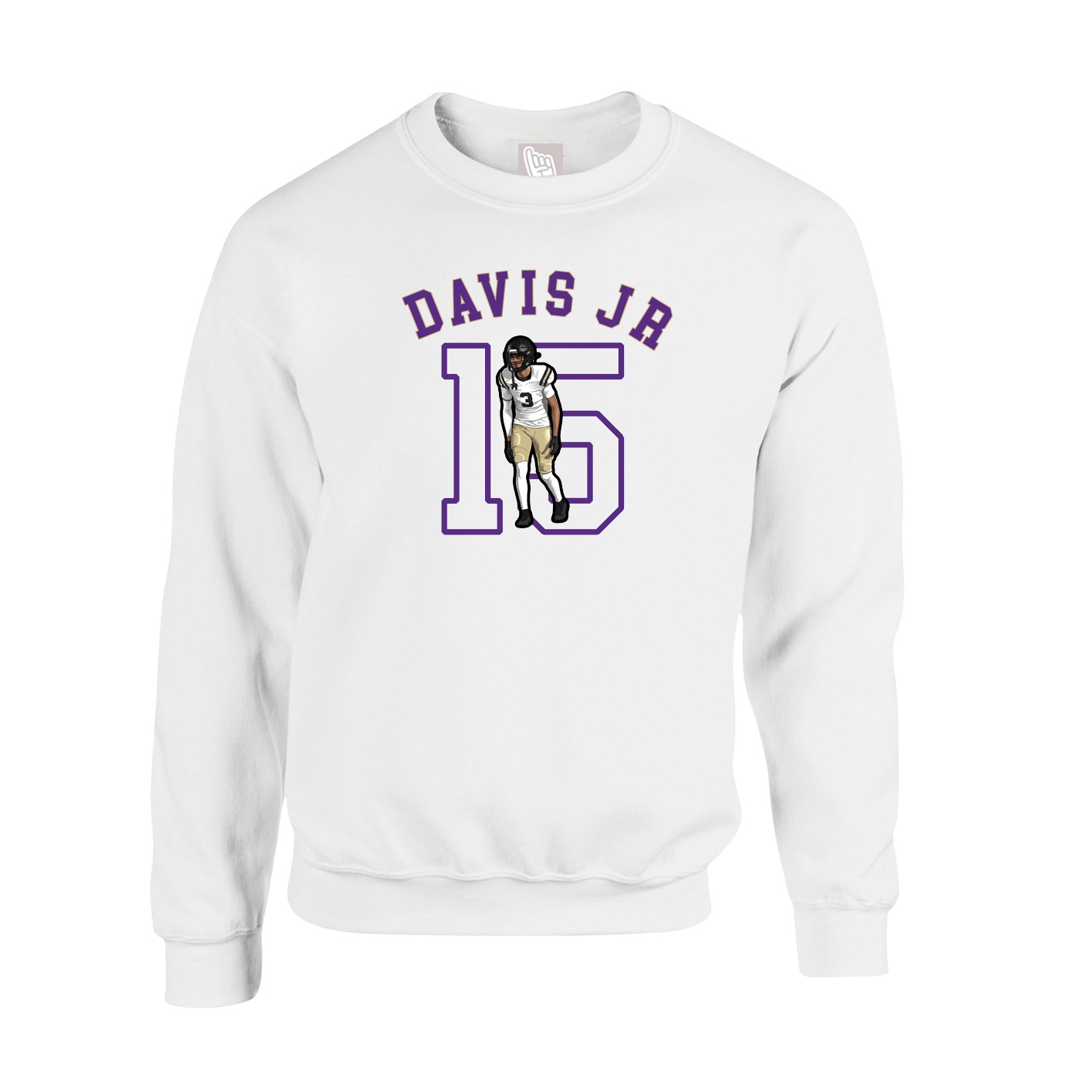 Fleece Crew — Shirsey Arch in White