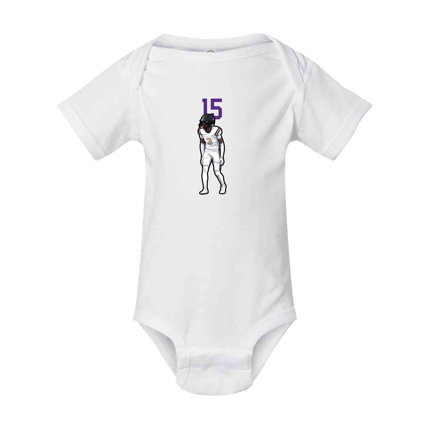 Baby Onesie — Number Top in White