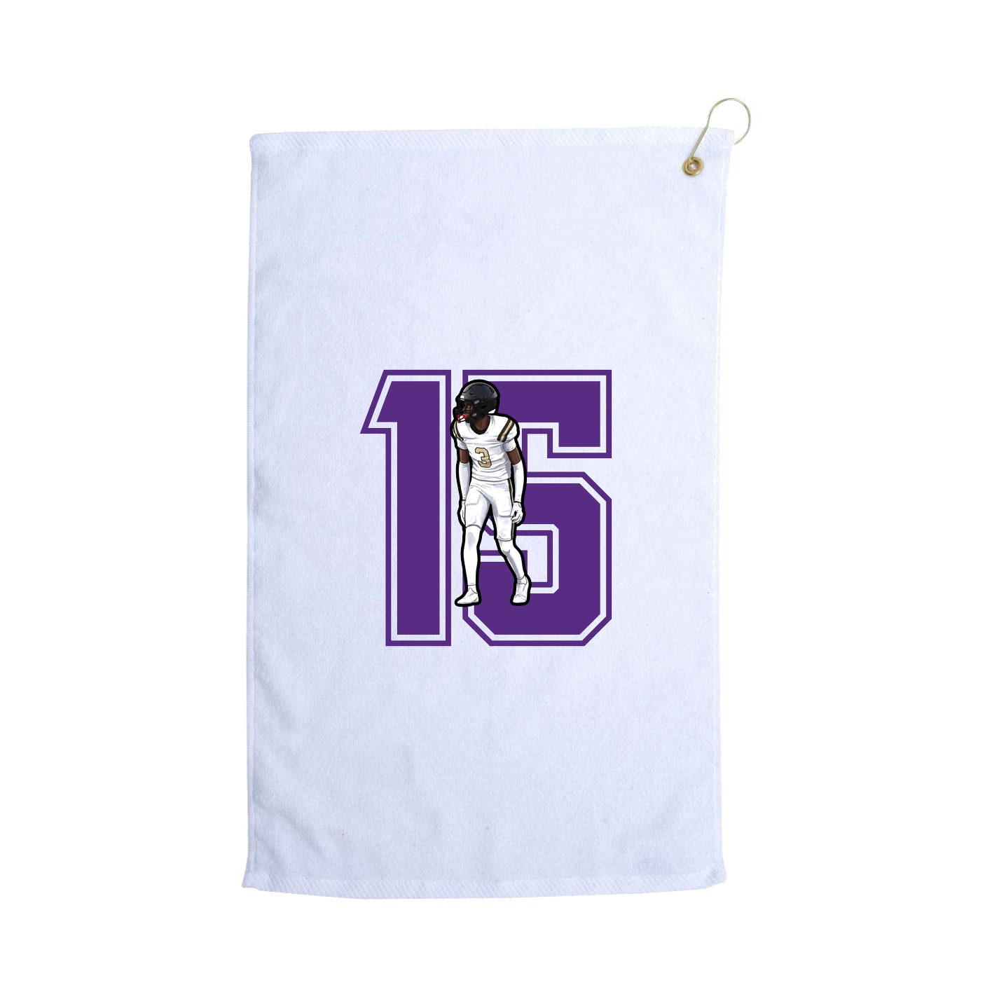 Golf Towel — Number in White