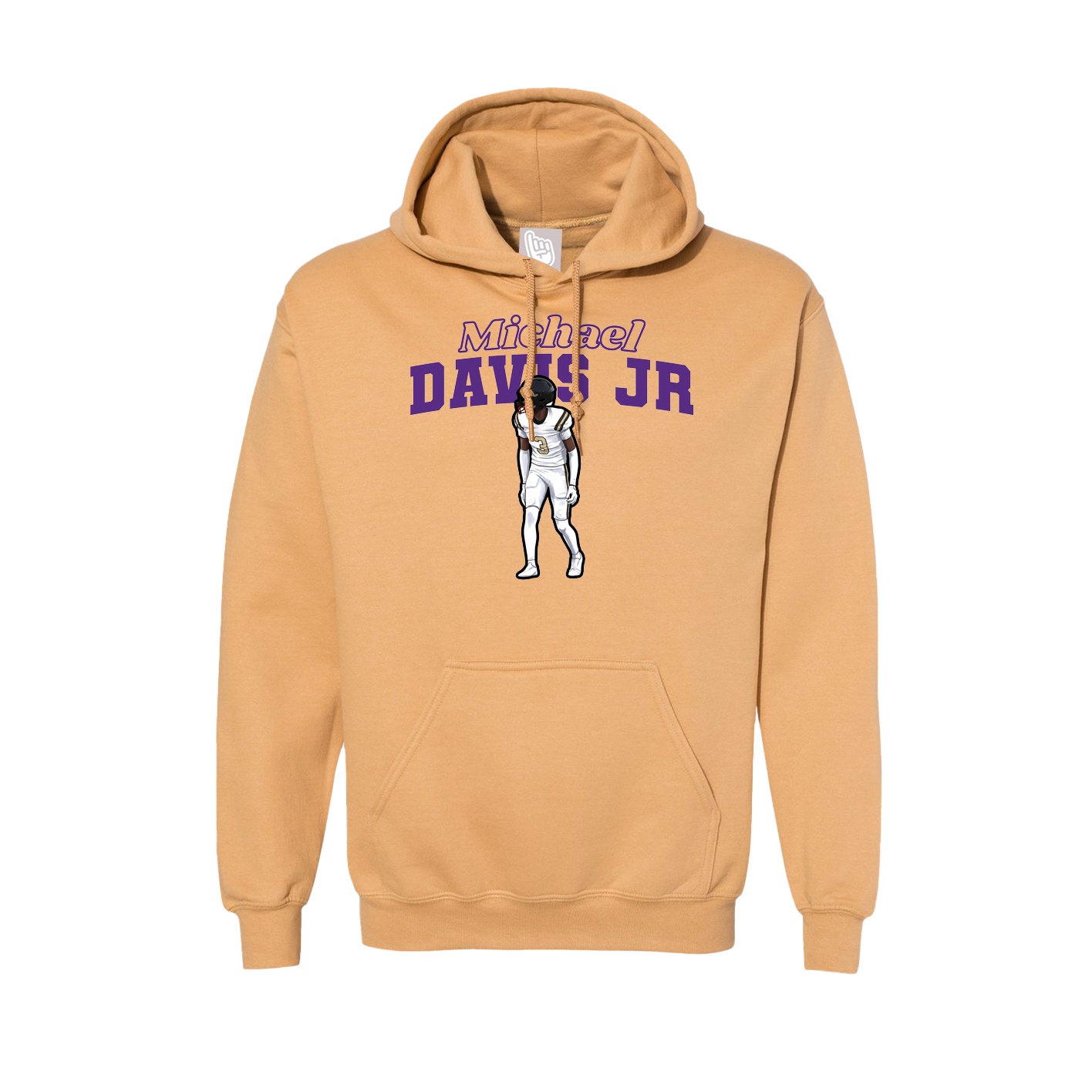 Hoodie — Name Arch in Vegas Gold