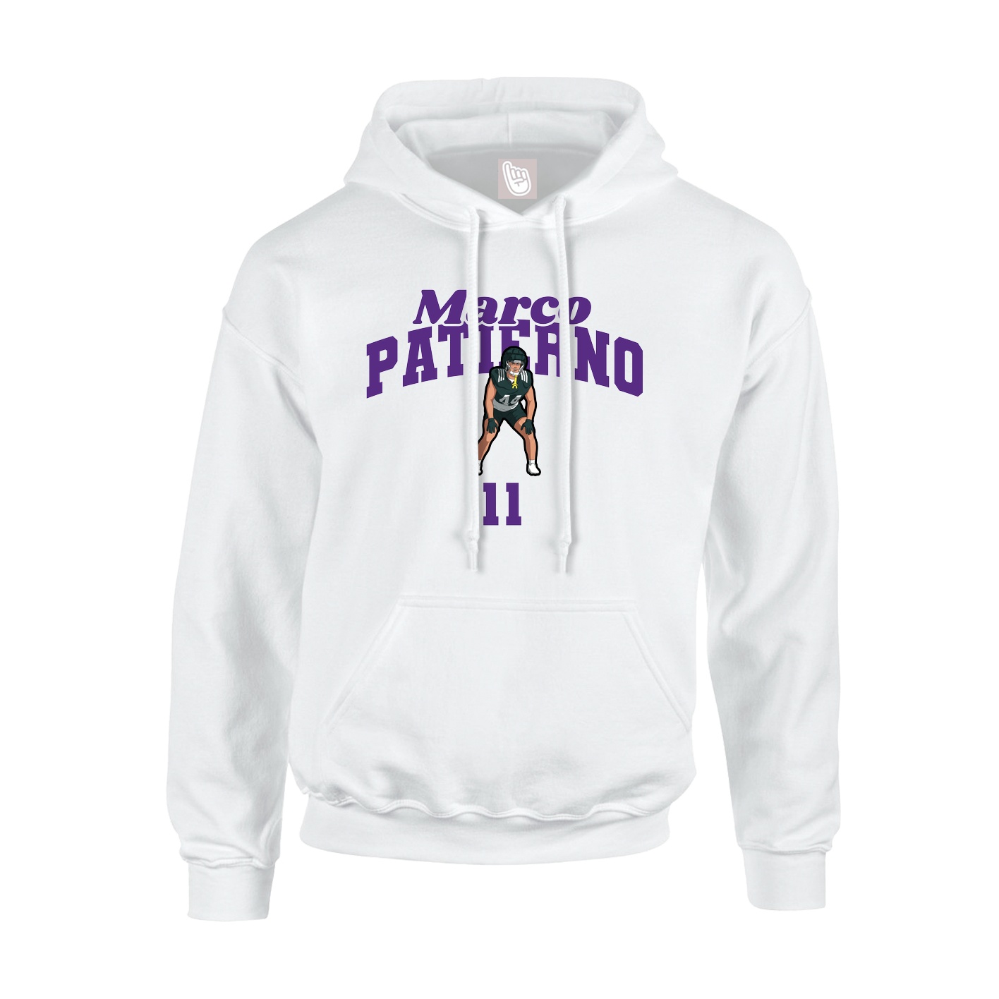 Hoodie — Signature Arch in White
