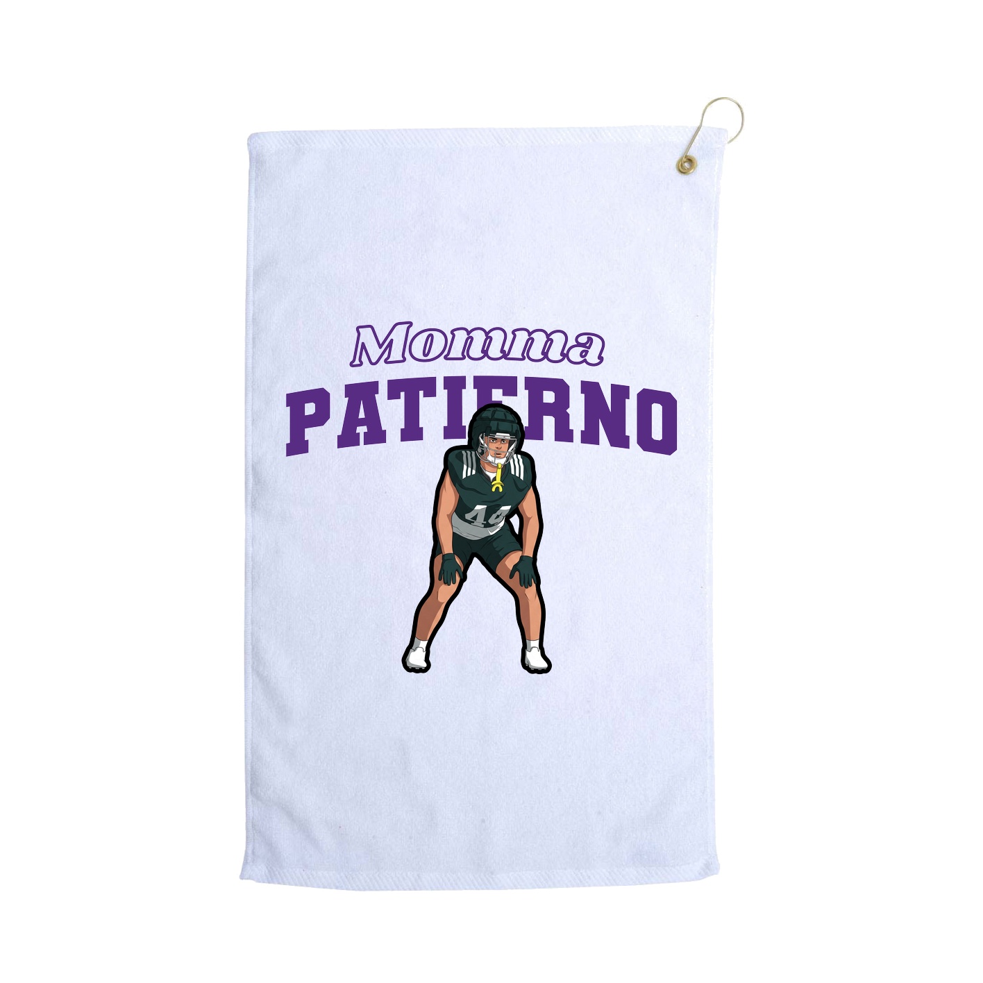Golf Towel — Mothers Day Block in White