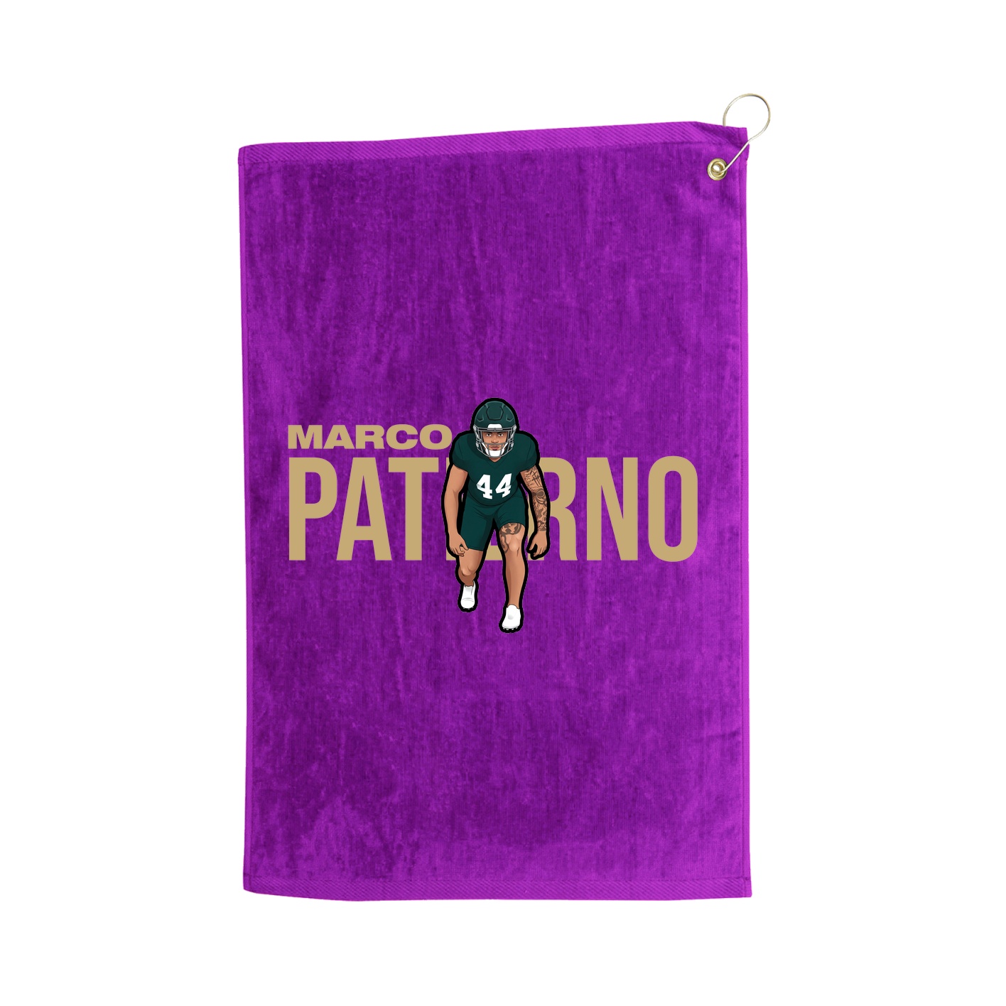 Golf Towel — Player Name in Purple