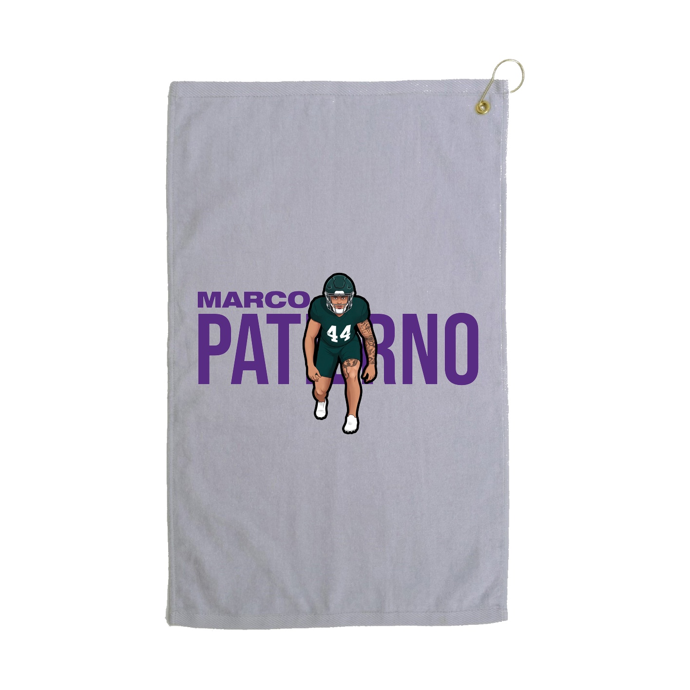 Golf Towel — Player Name in Grey