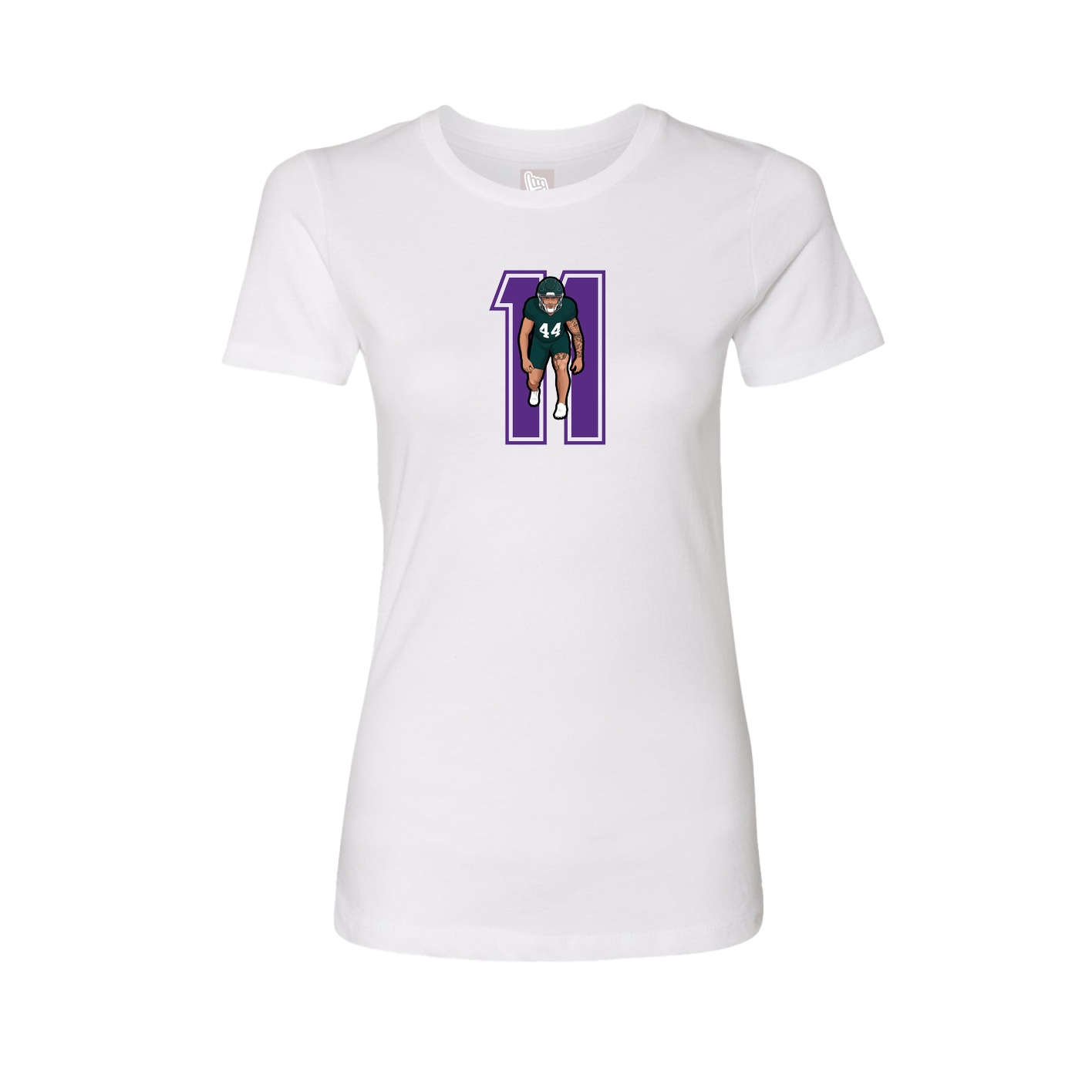 Womens Tee — Number in White