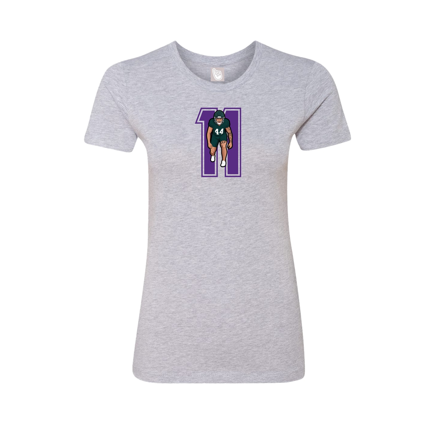 Womens Tee — Number in Grey
