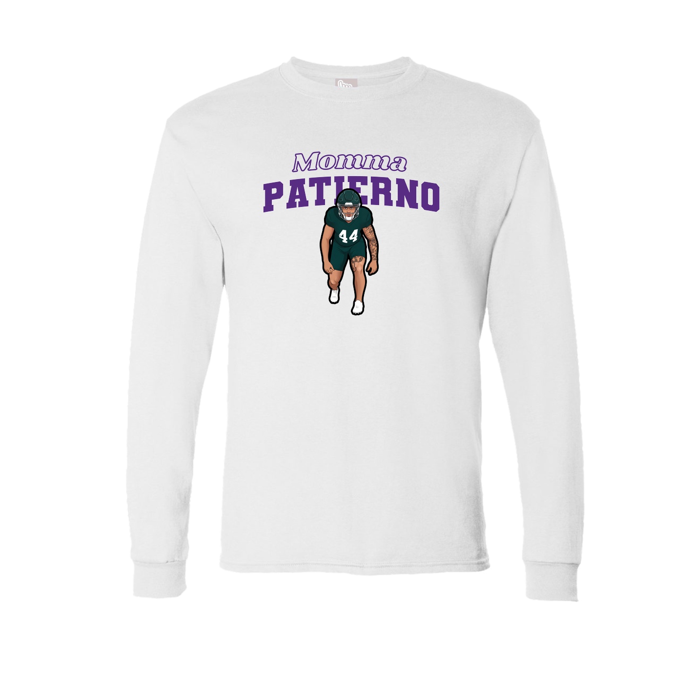 Long Sleeve Tee — Mothers Day Block in White