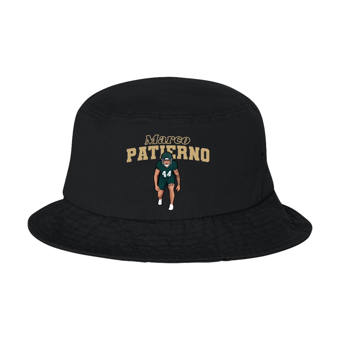 Bucket Cap — Name Arch in Black