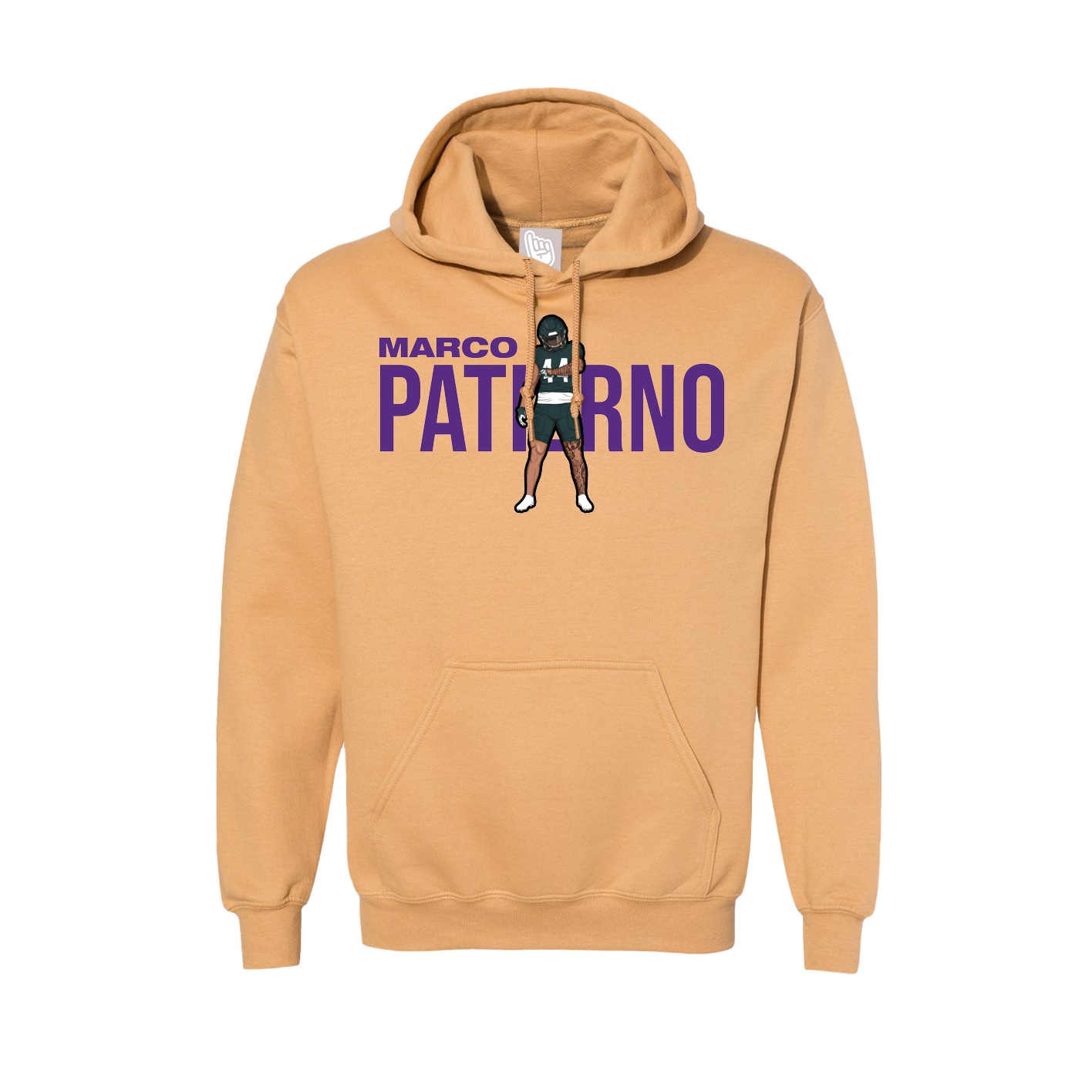 Hoodie — Player Name in Vegas Gold