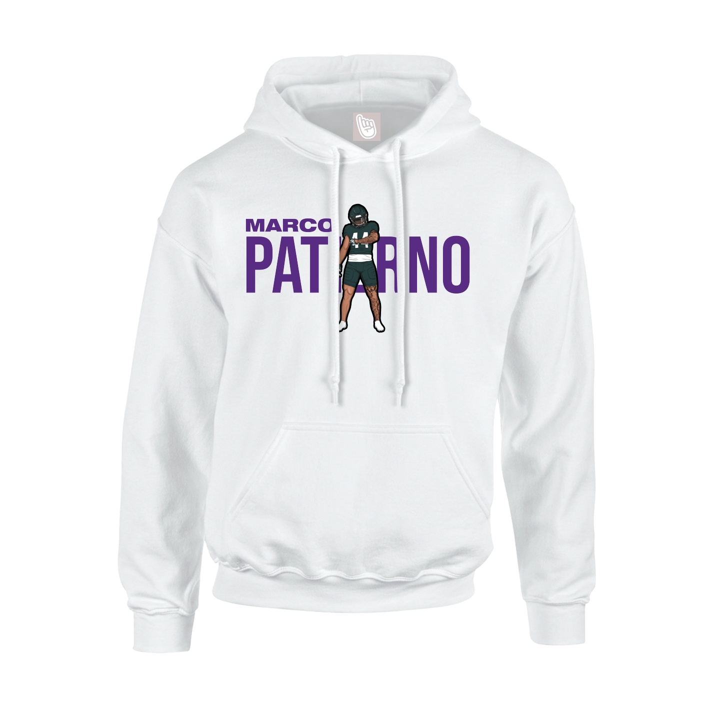 Youth Hoodie — Player Name in White