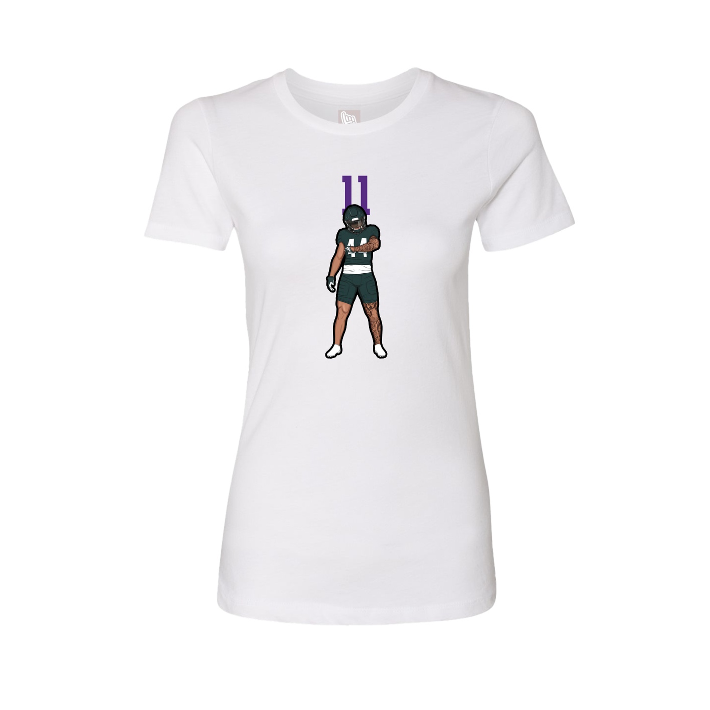 Womens Tee — Number Top in White