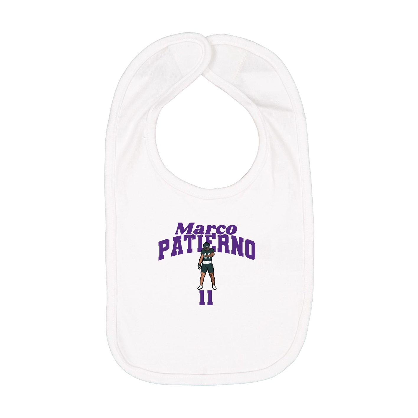 Infant Bib — Signature Arch in White