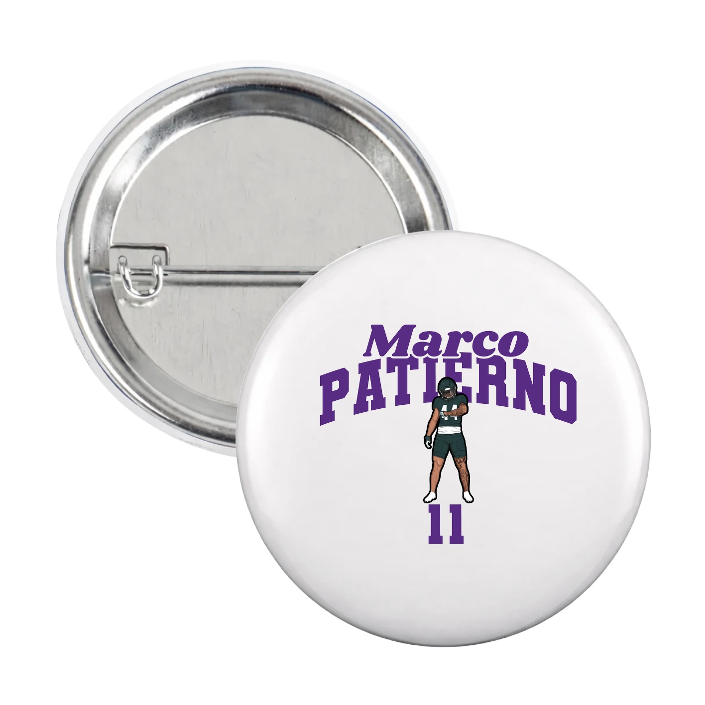 Game Day Button — Signature Arch in White