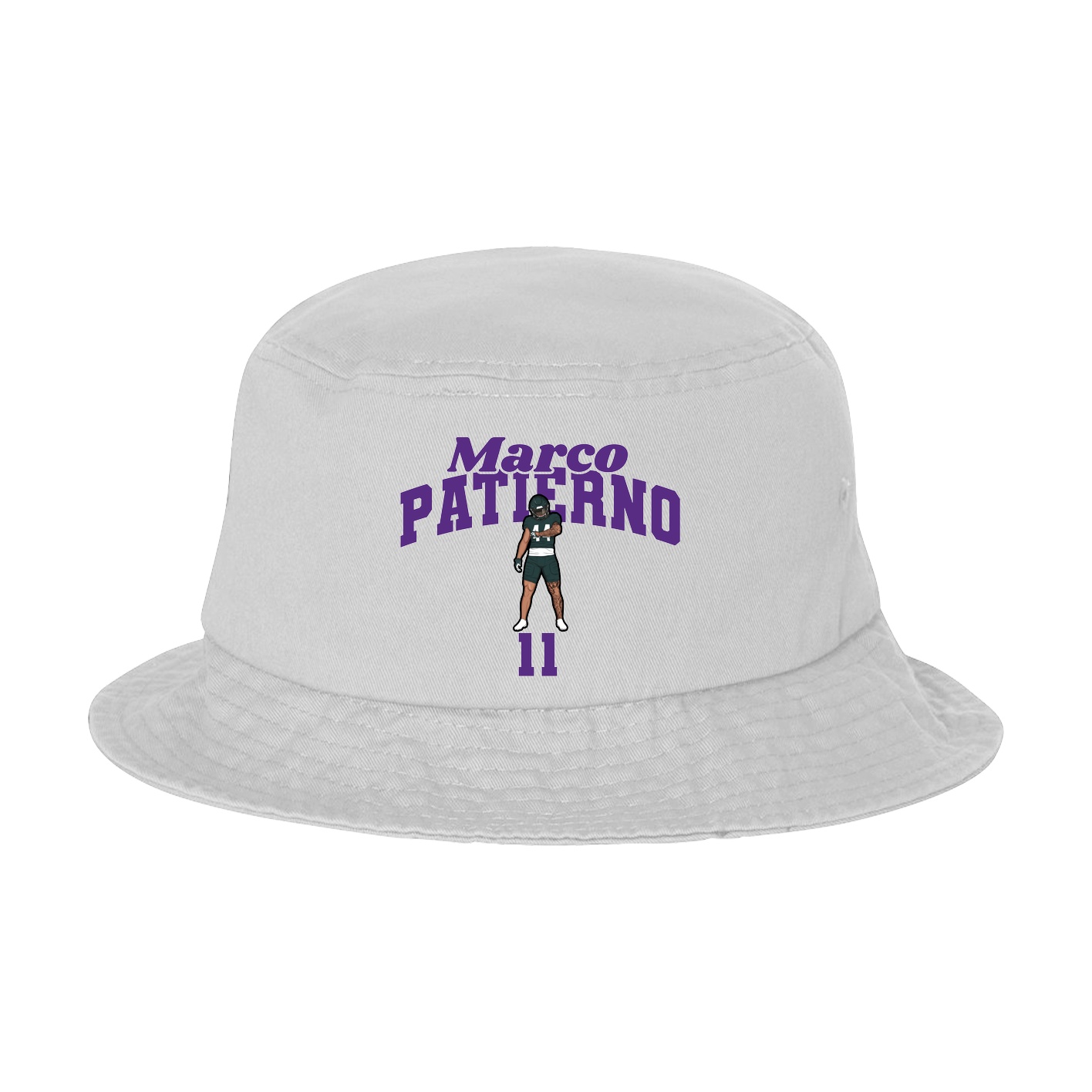 Bucket Cap — Signature Arch in White