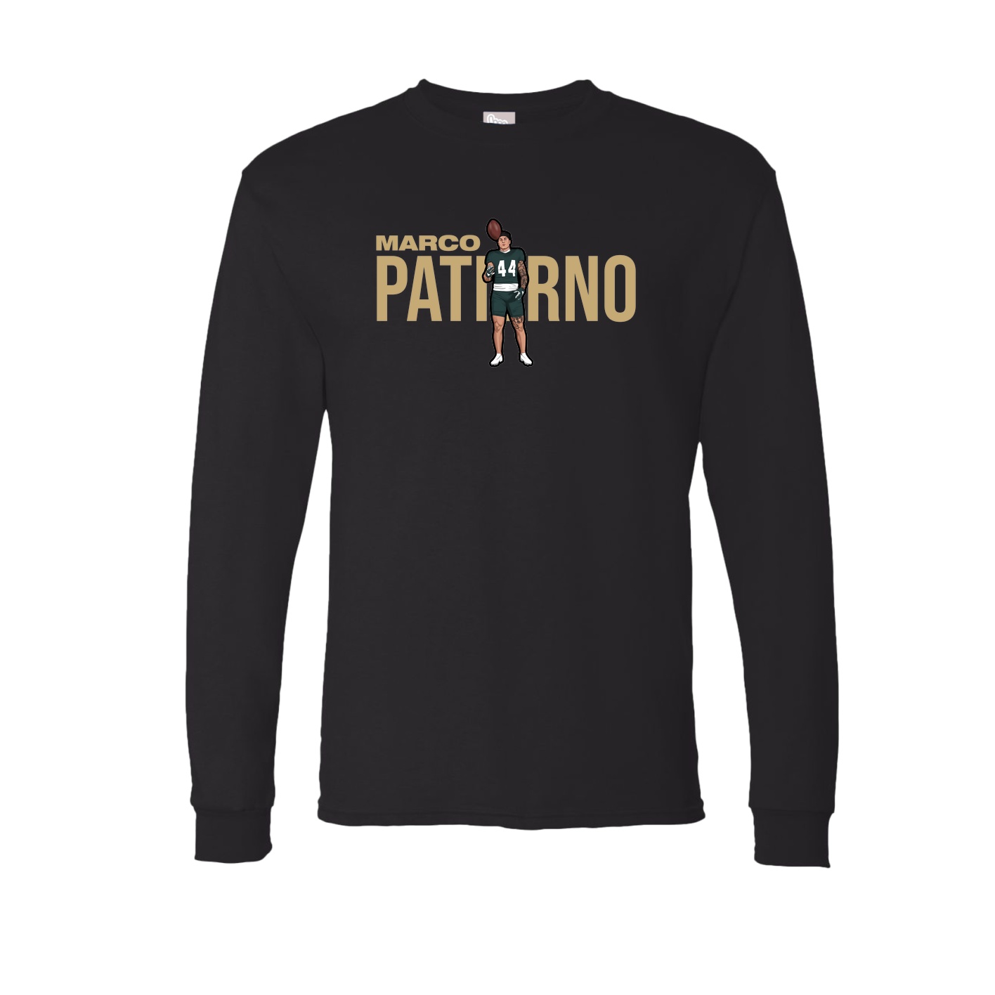 Long Sleeve Tee — Player Name in Black