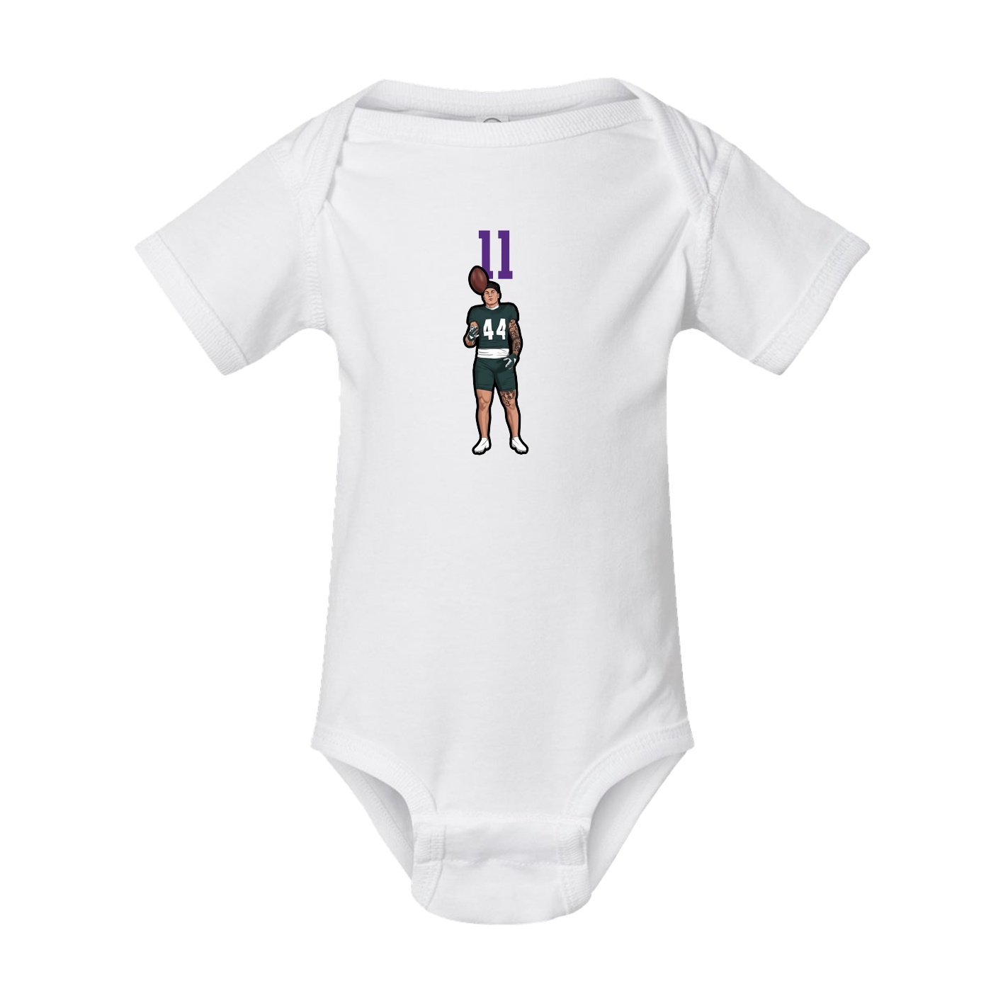 Baby Onesie — Number Top in White