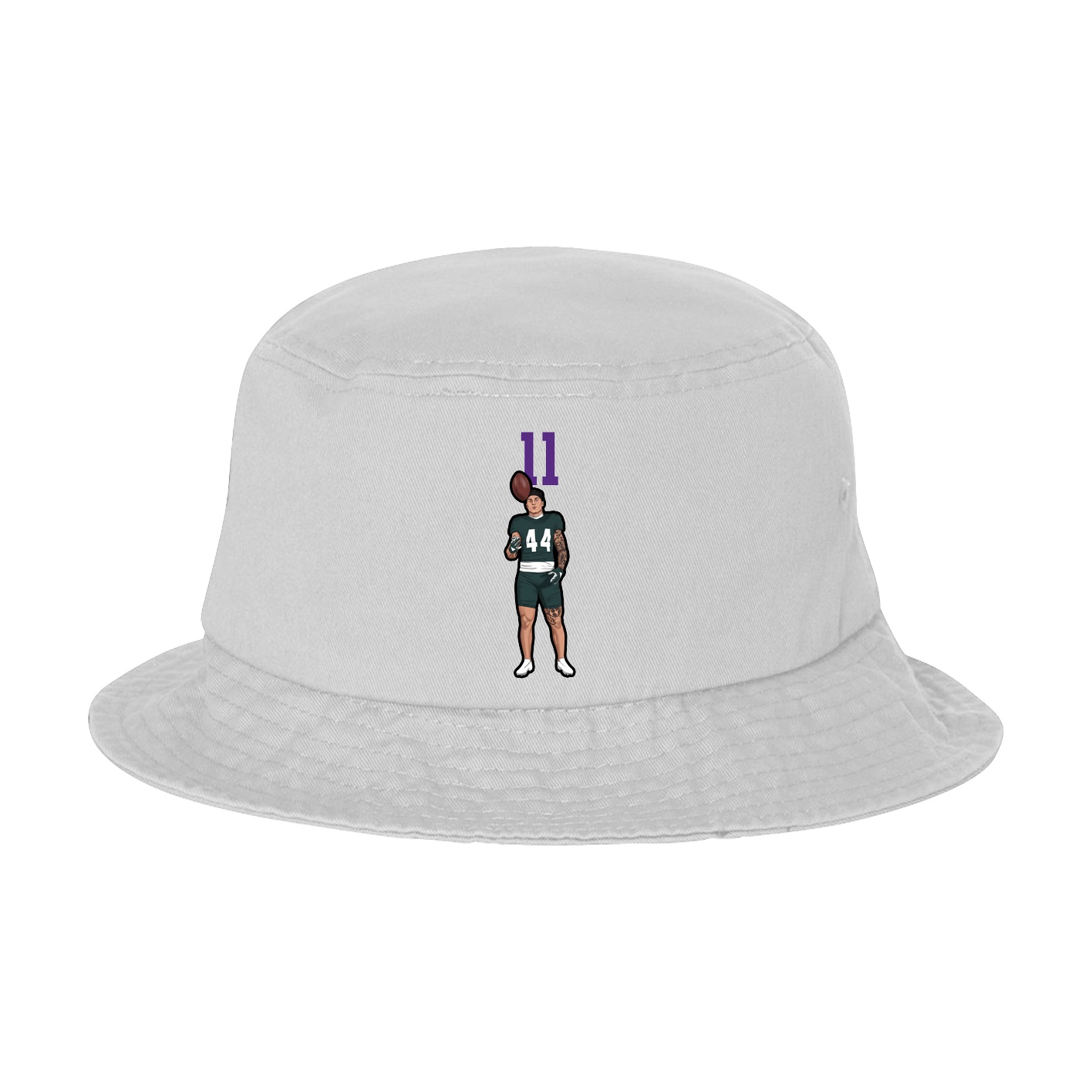 Bucket Cap — Number Top in White