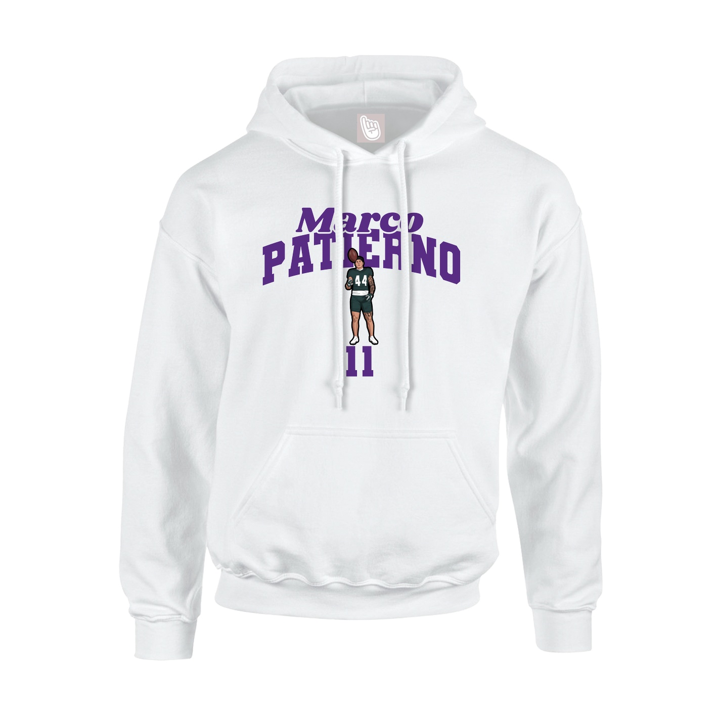 Youth Hoodie — Signature Arch in White
